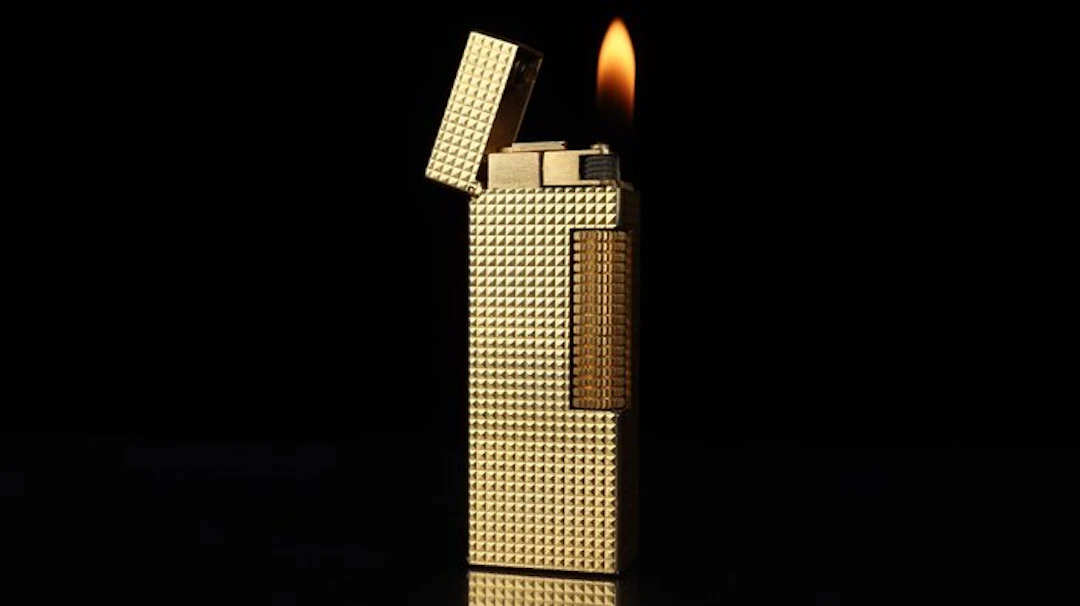 Dunhill - Hobnail Pattern Rollagas Lighter - Lighter - Gold plated