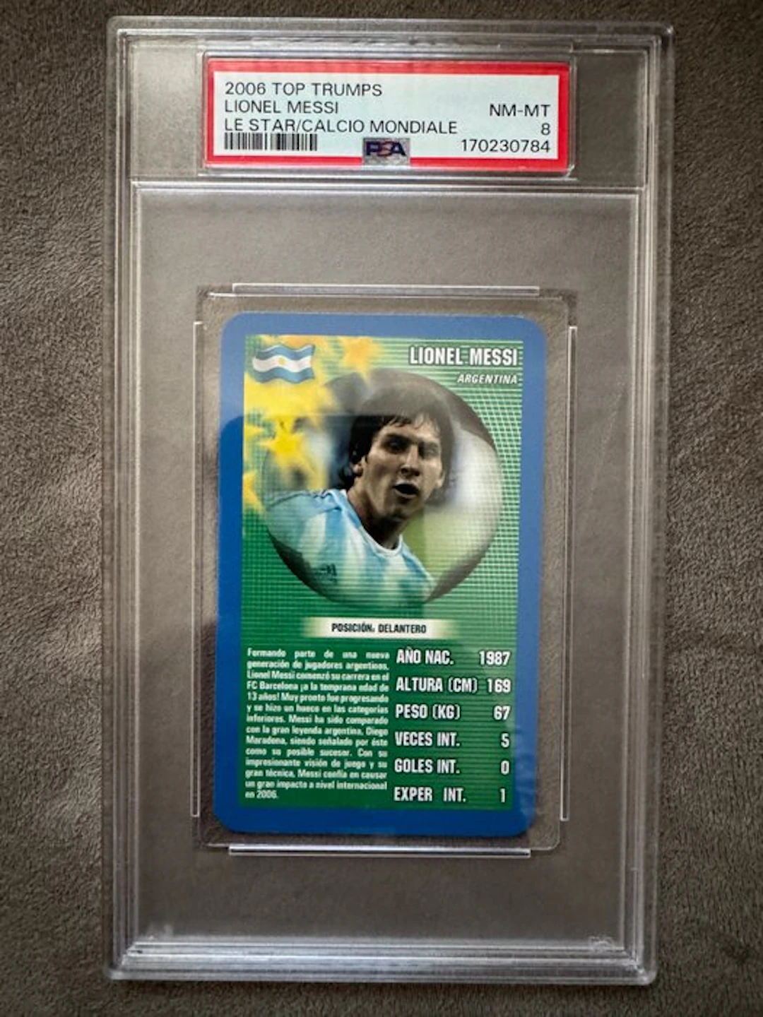 2006 Top Trumps Top Trumps Lionel Messi Serialised card