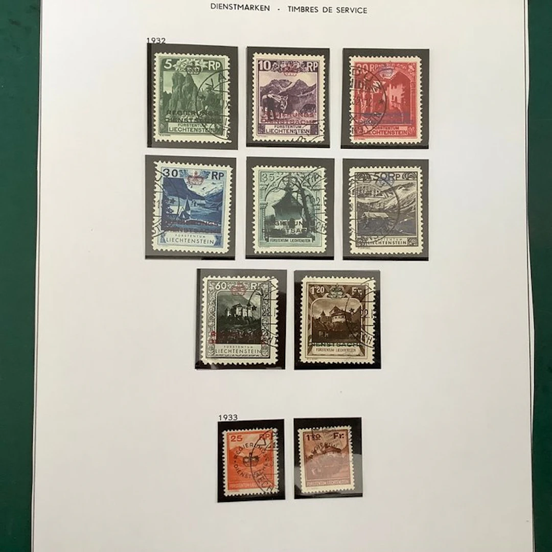 Liechtenstein 1932/1933 - Service: 2 complete volumes...