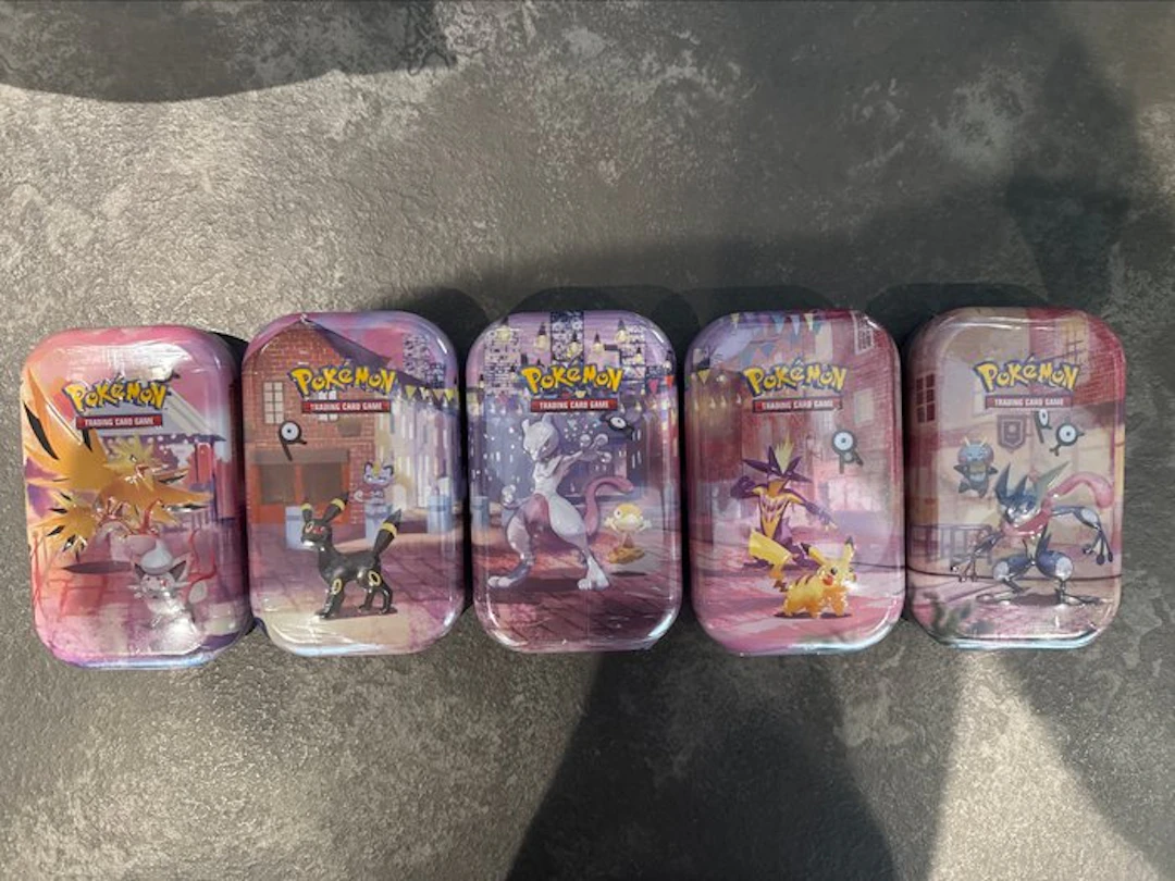 Pokémon - 5 Box - 30th Anniversario Mini Tin “Night” - set 5 pezzi - 2026