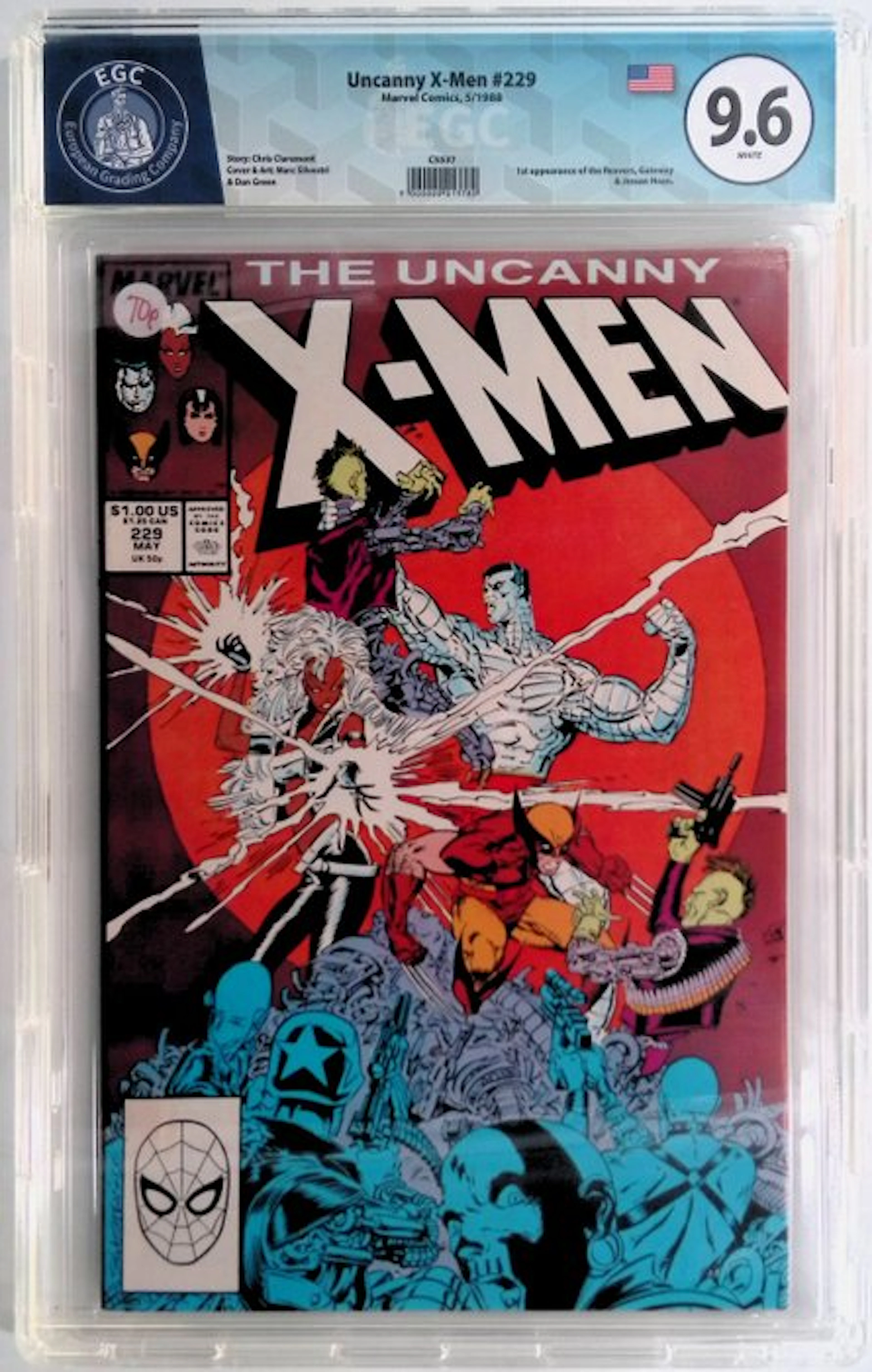 Uncanny X-Men #229 - EGC 9.6 - 1 Graded comic - First edition - 1988