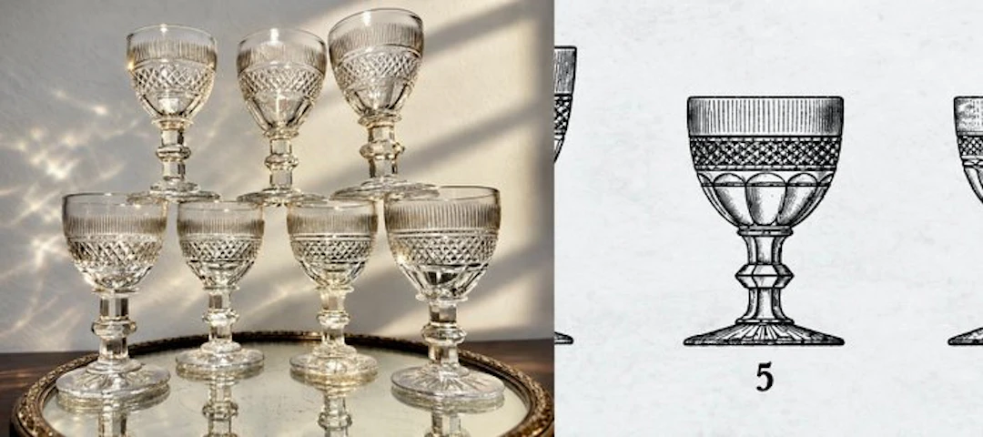 St. Louis - Drinking set (7) - Trianon - Crystal