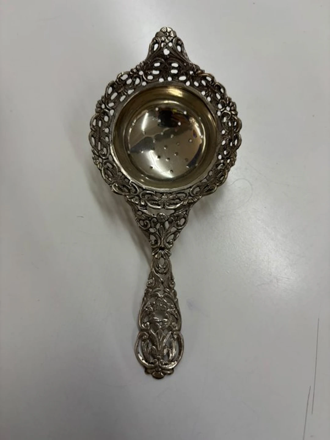 Tea strainer - .800 silver