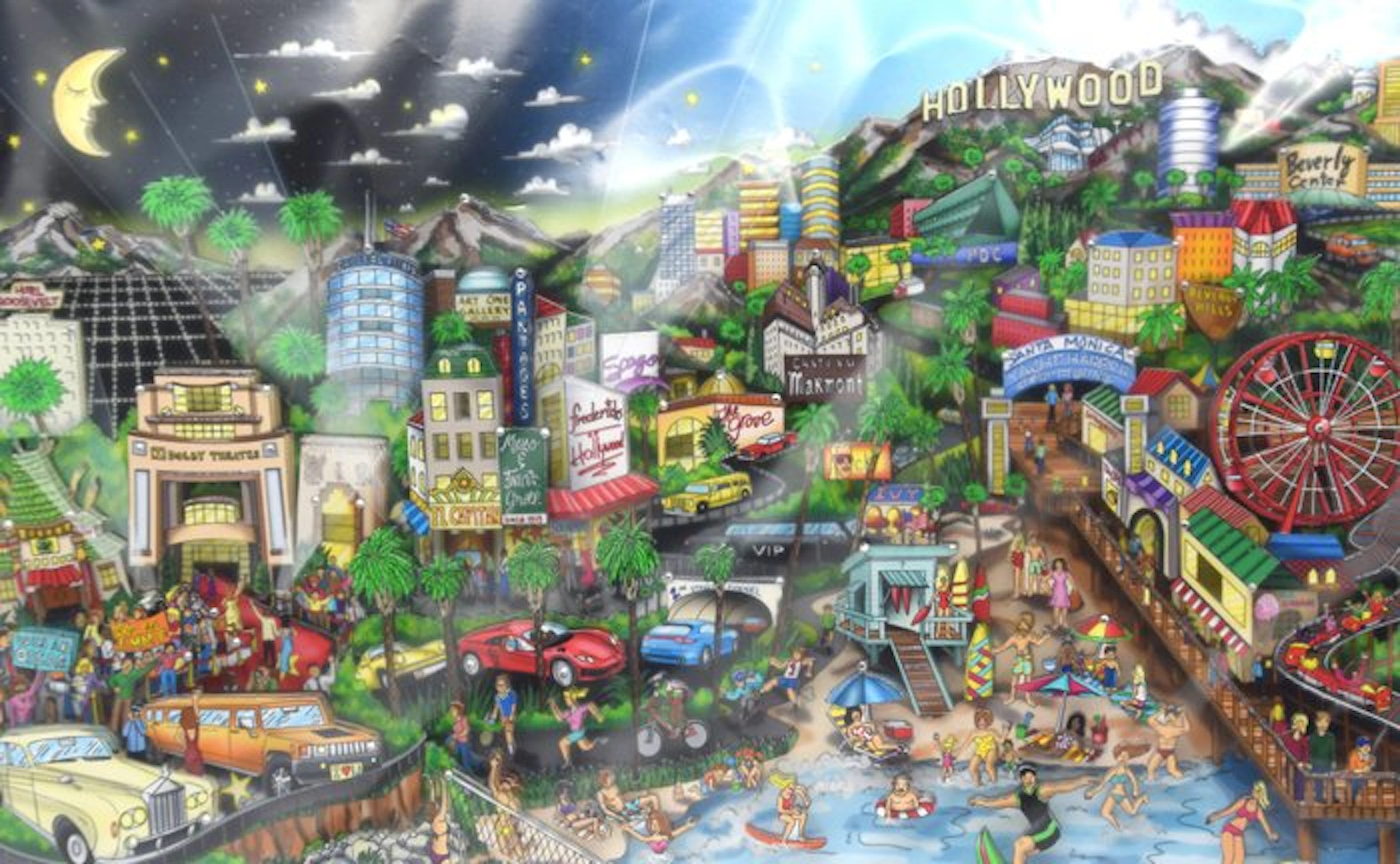 Charles Fazzino (1955) - The Splendor That's Hollywood II