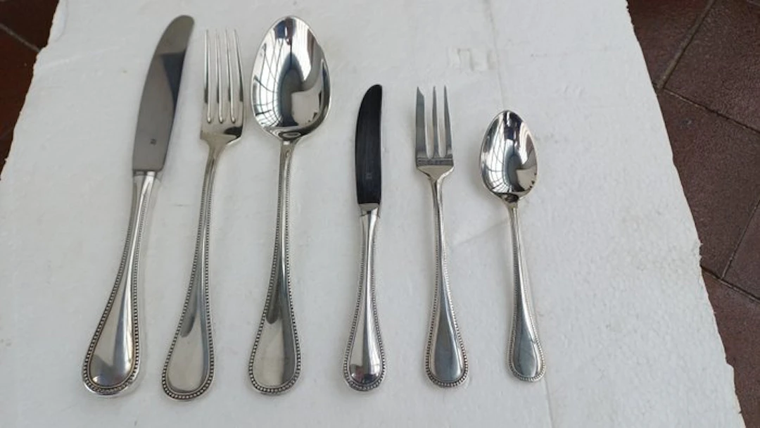 WMF - Cutlery set for 12 (70) - Silverplated - Perl model