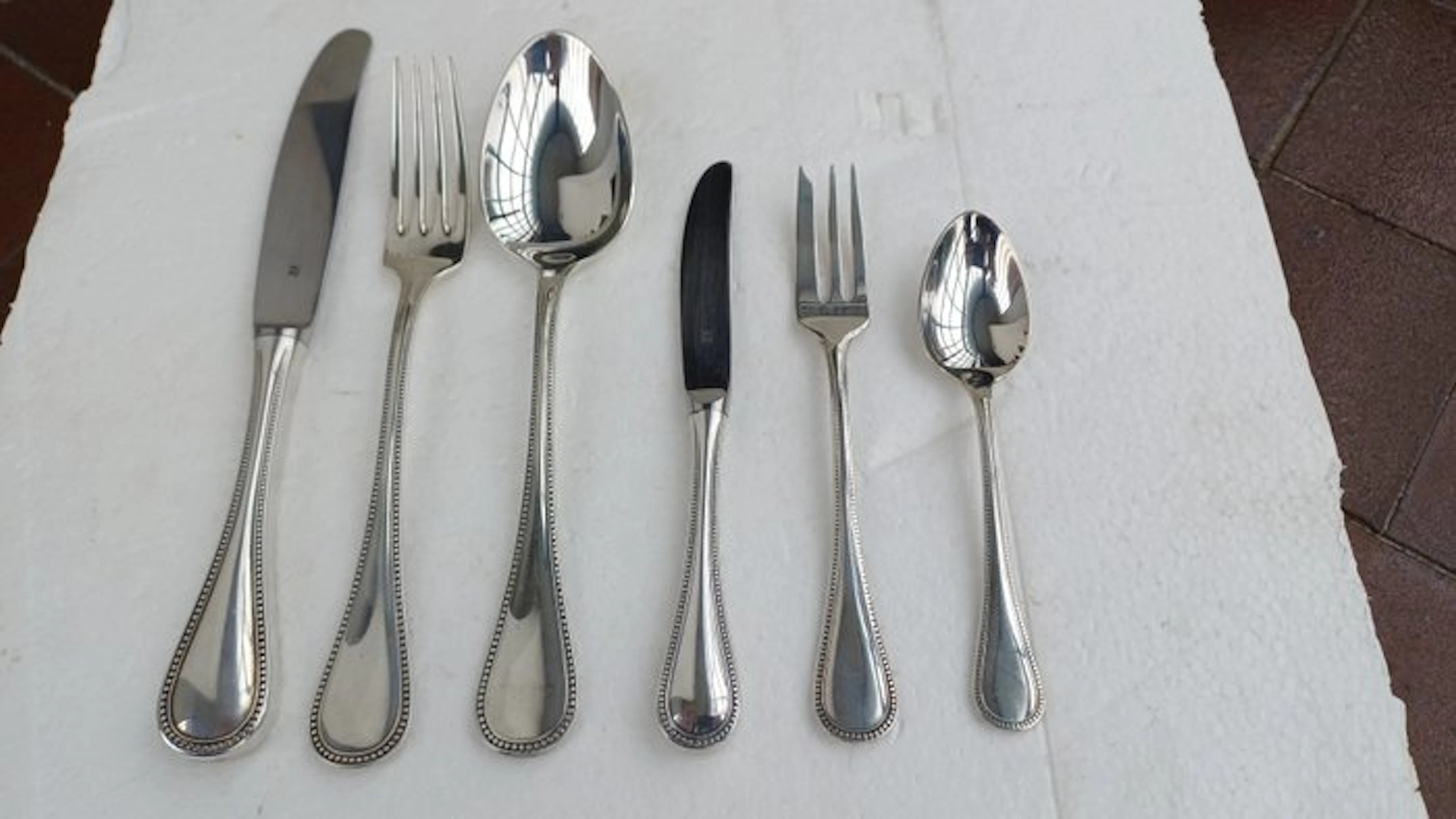 WMF - Cutlery set for 12 (70) - Silverplated - Perl model