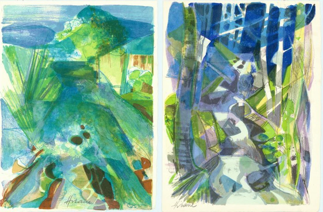 Camille Hilaire (1916-2004) - Lot de 2 lithographies sur Japon