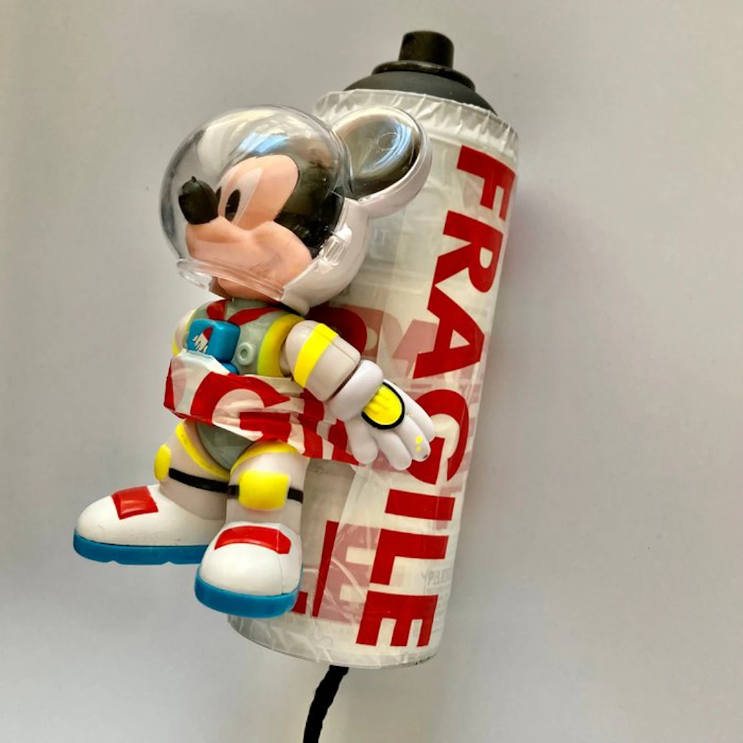 Popik - Mickey Fly Rocket! Wall sculpture