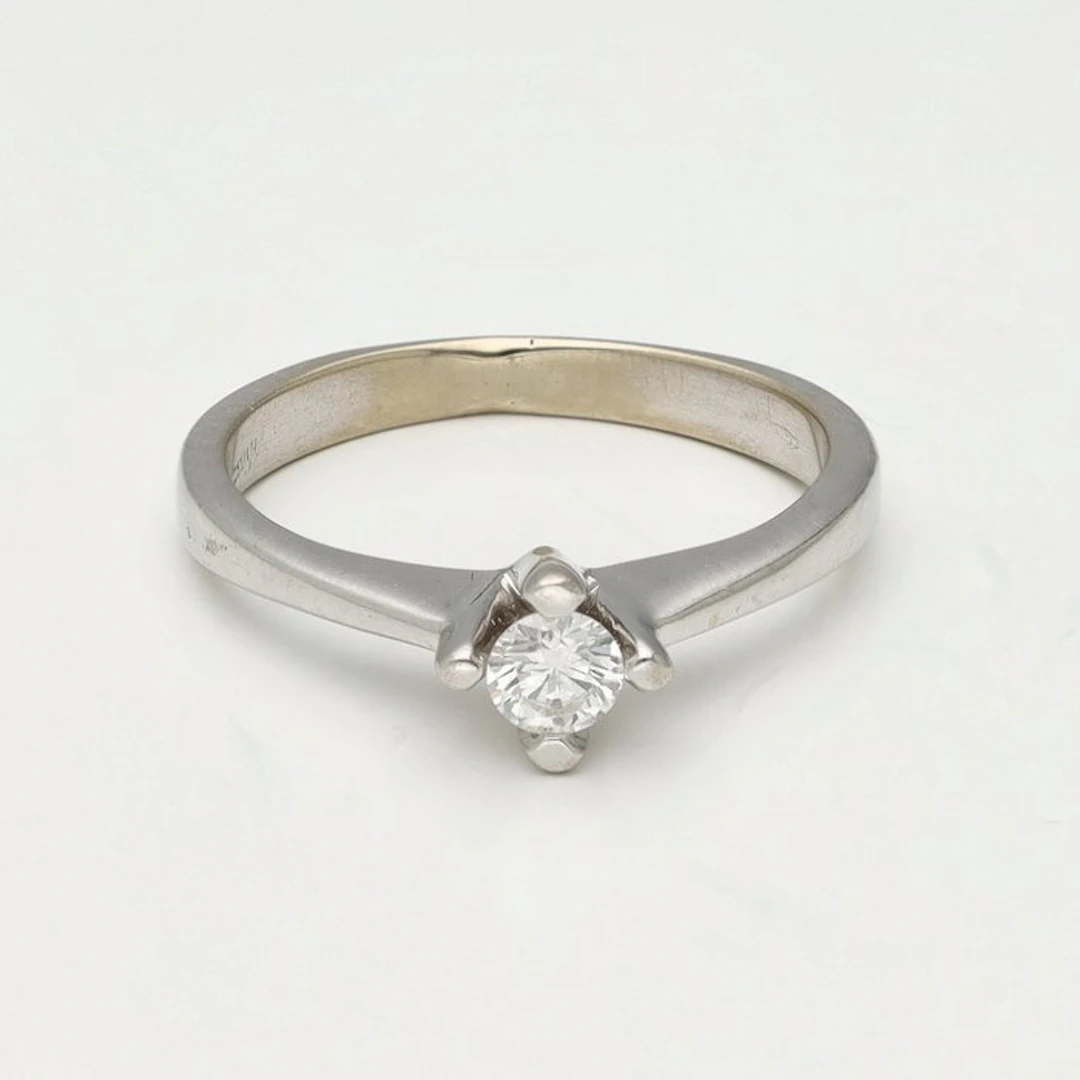 Ring - 18 kt. White gold Diamond (Natural)