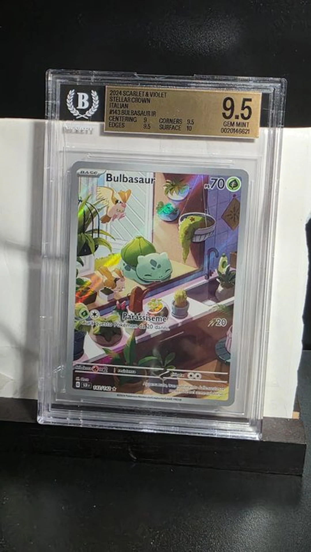 Pokémon - 1 Graded card - Pokémon - Bulbasaur Foil, Full art - Beckett 9.5