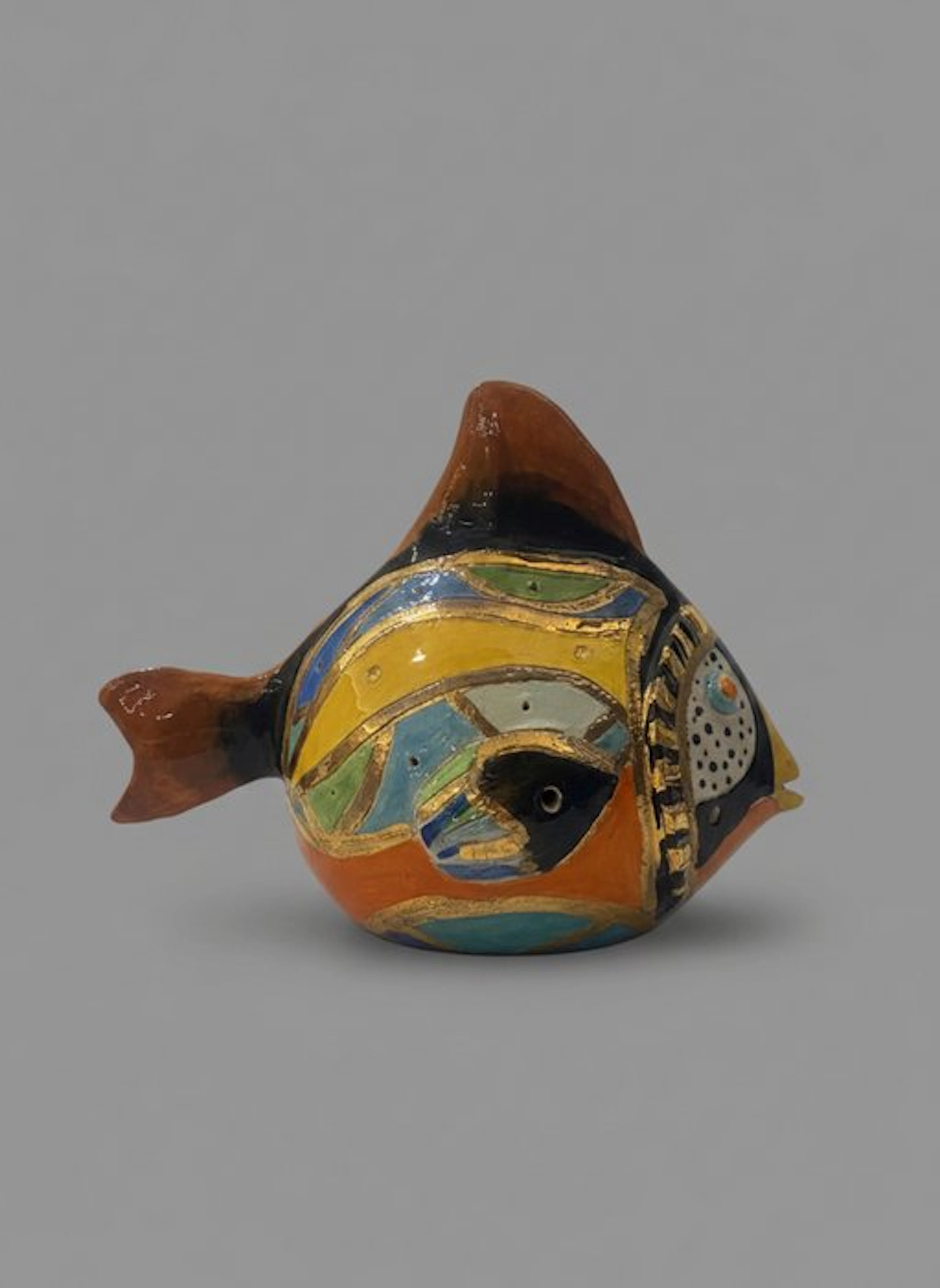 Daniele Cerù (Lucca - 1970) - Sculpture, Pesce - 29 cm - Ceramic - 2024