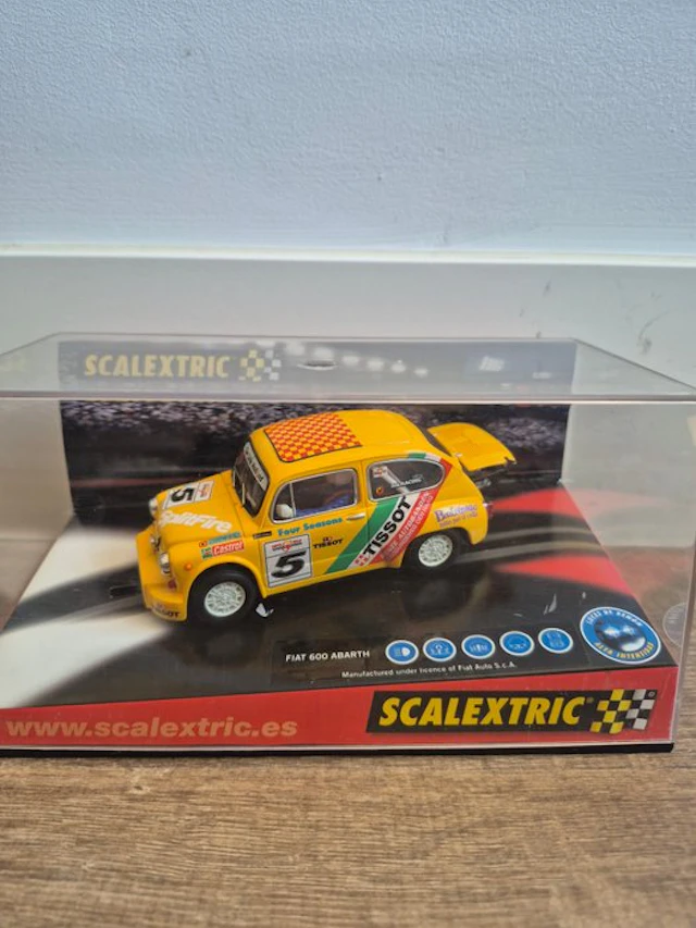 Scalextric - Slot car Fiat 600 Abarth - Spain