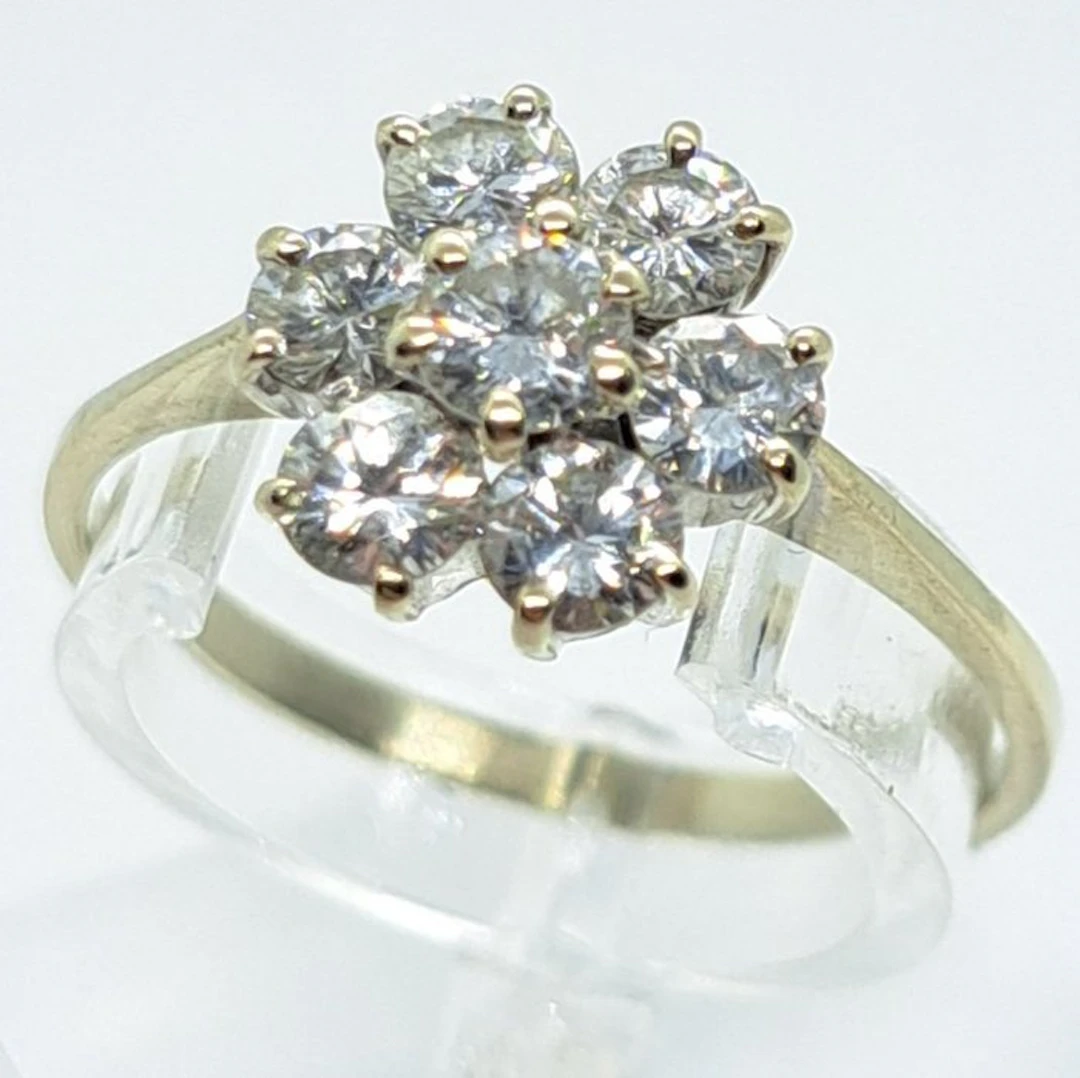 Ring - 18 kt. White gold Diamond (Natural) - Diamond