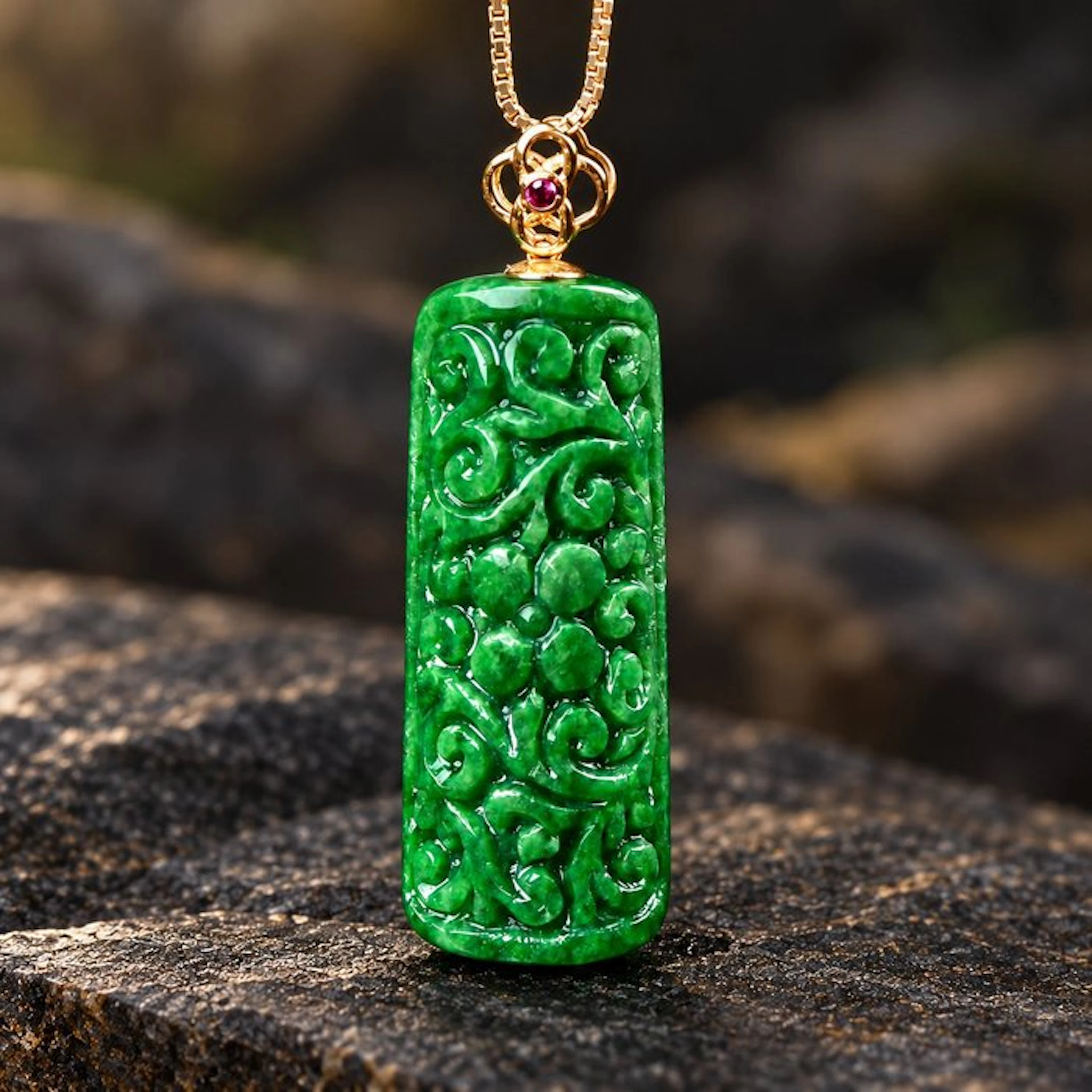 ALGT Certified - Large and Masterful Natural Jadeite Jade...