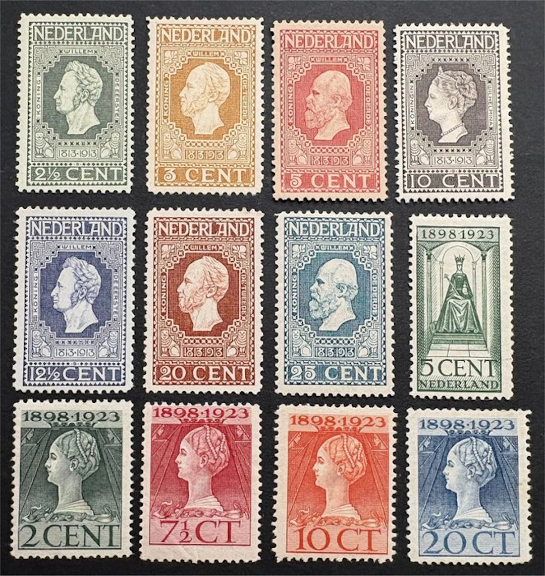 Netherlands - Jubilee stamps, mint (never hinged) - NVPH 90-96, 121-125