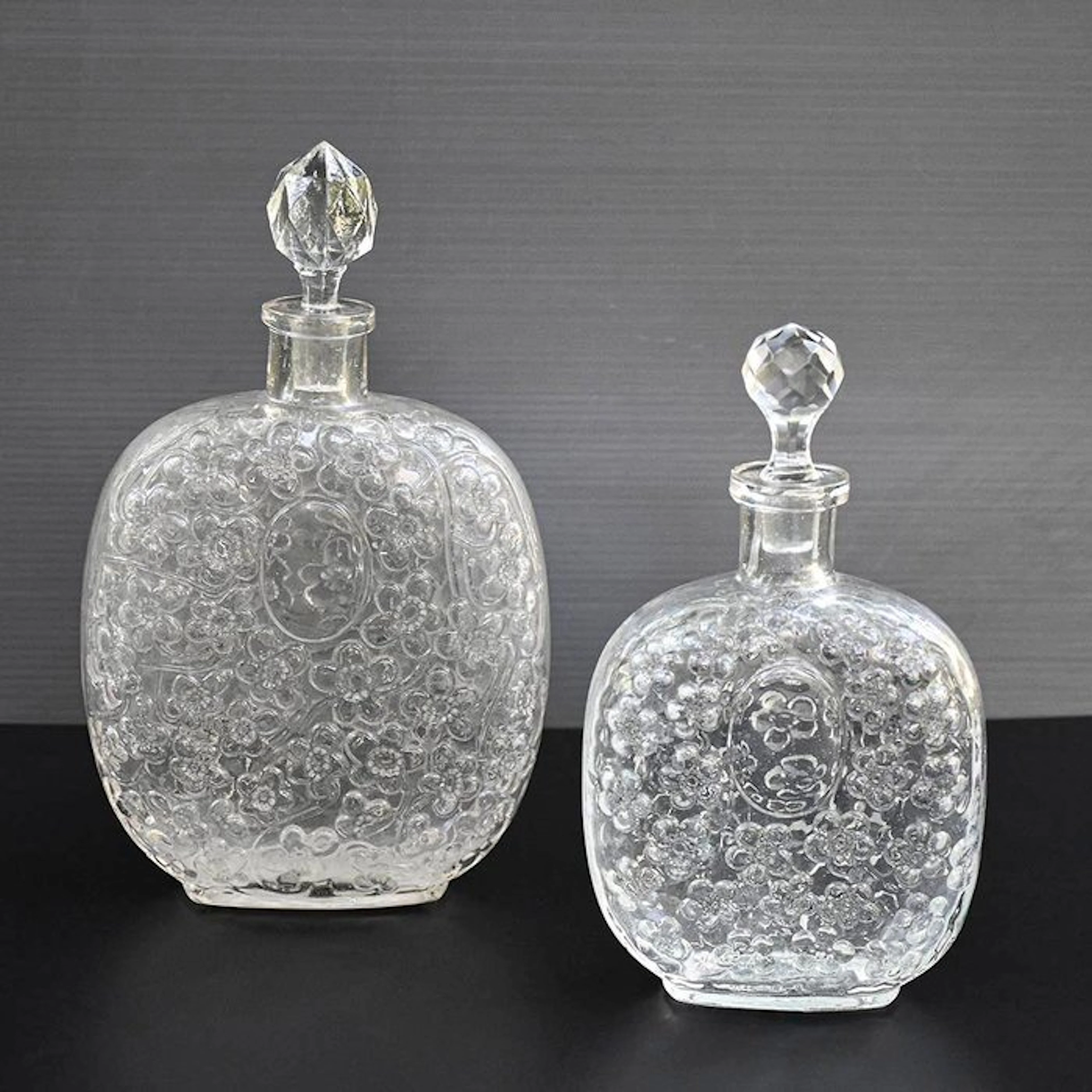 J Lamotte - Perfume flask (2) - Glass - Duo of J Lamotte bottles.
