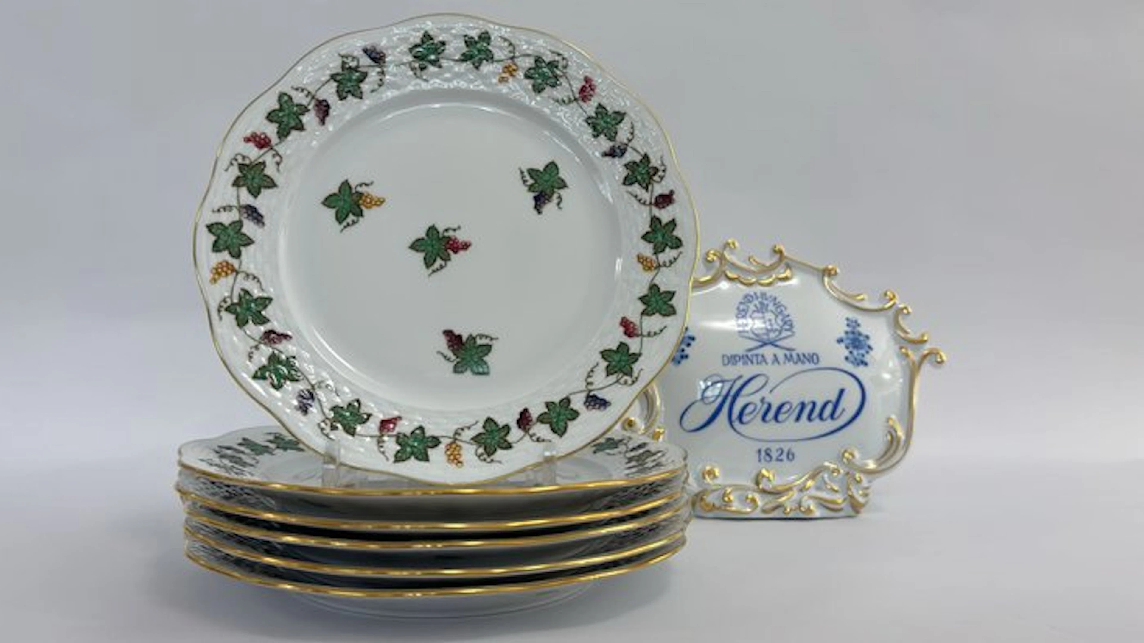 Herend - Dessert service (6) - Porcelain - dessert plate set