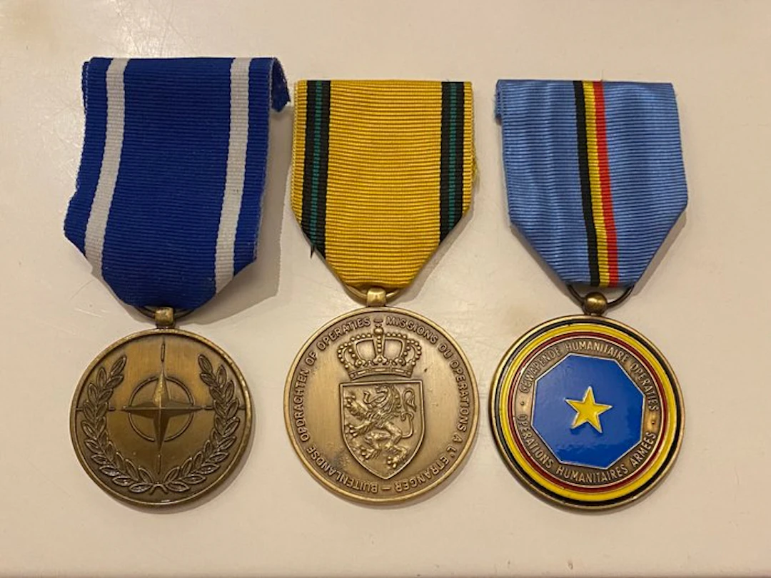 euro - Military medal - 3 × Commemorative Medals for...