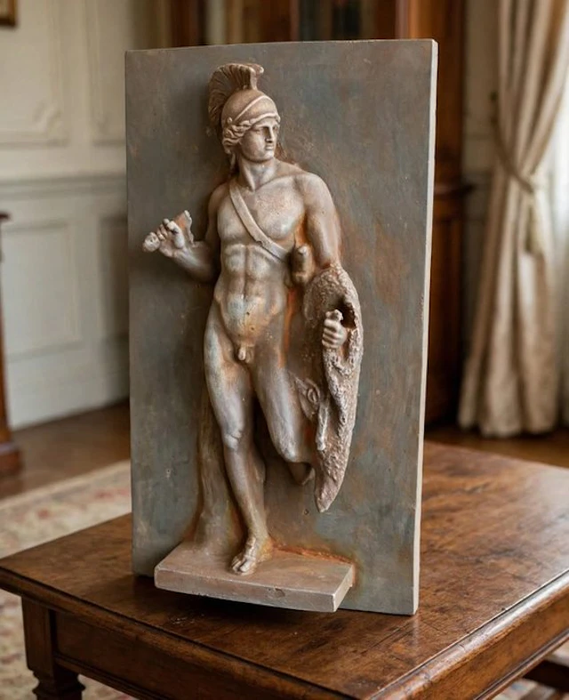 Sculpture, Fregio a muro Apollo Belveredere - 41 cm - Cast Stone
