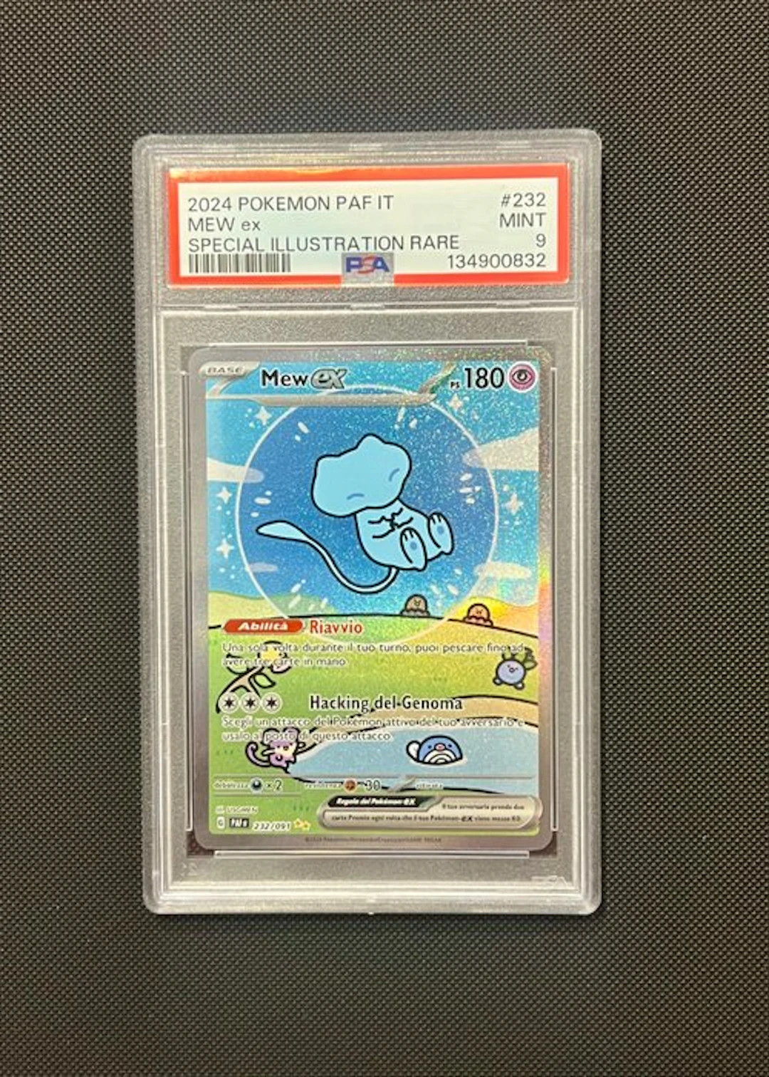 1 Graded card - Mew ex 232/091 Alternate art, Full art, Foil - PSA 9