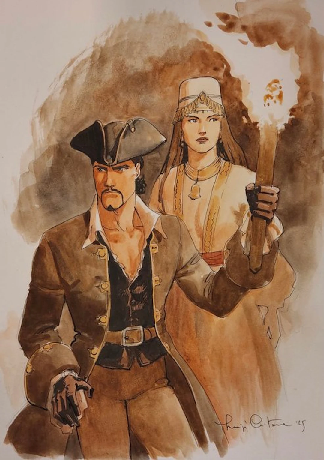 Luigi Critone - 1 Original colour drawing - Le Scorpion - Scorpion - 2025