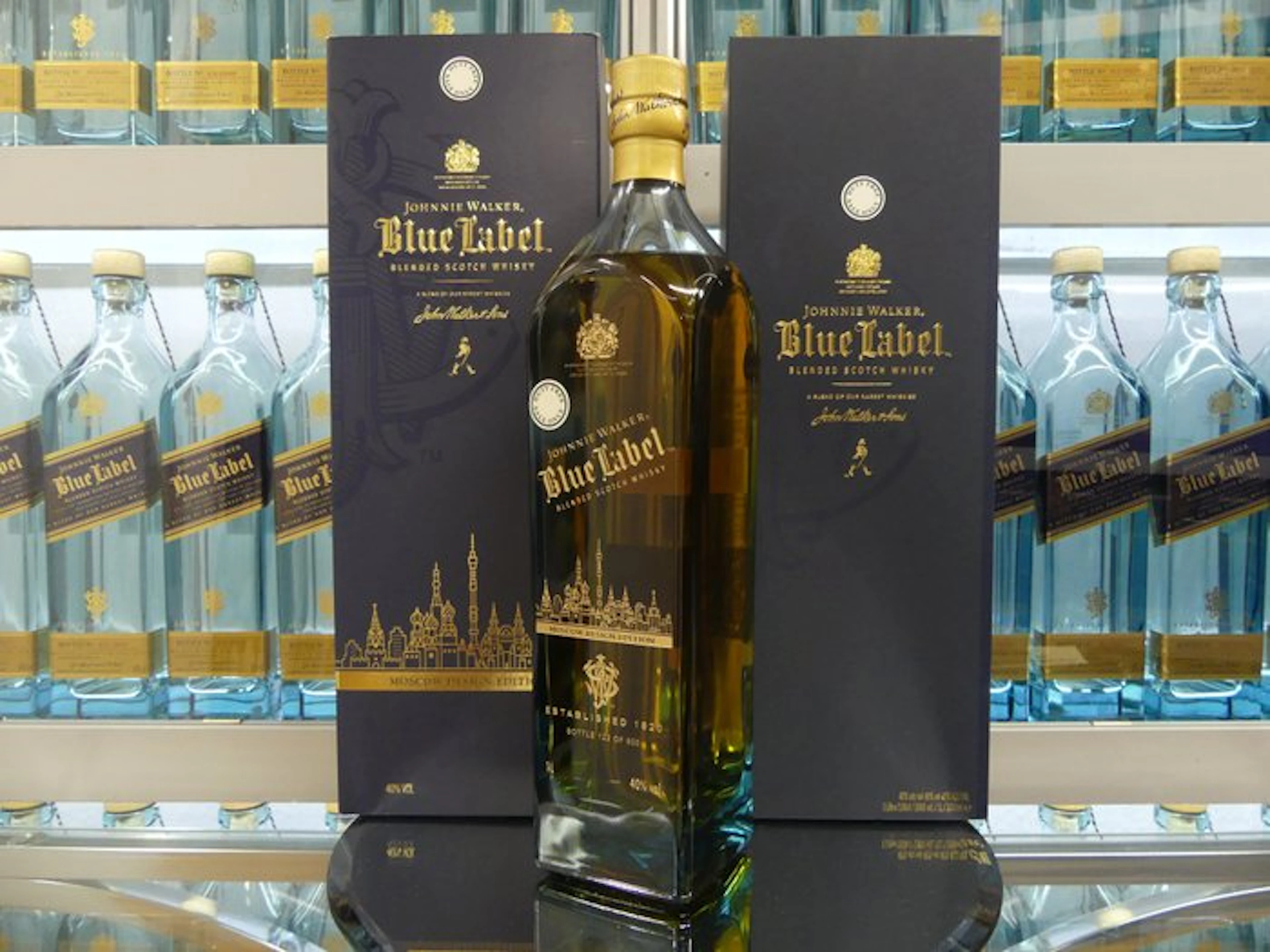 Johnnie Walker Blue Label Skyline Moscow Limited Edition - one of 600 - b