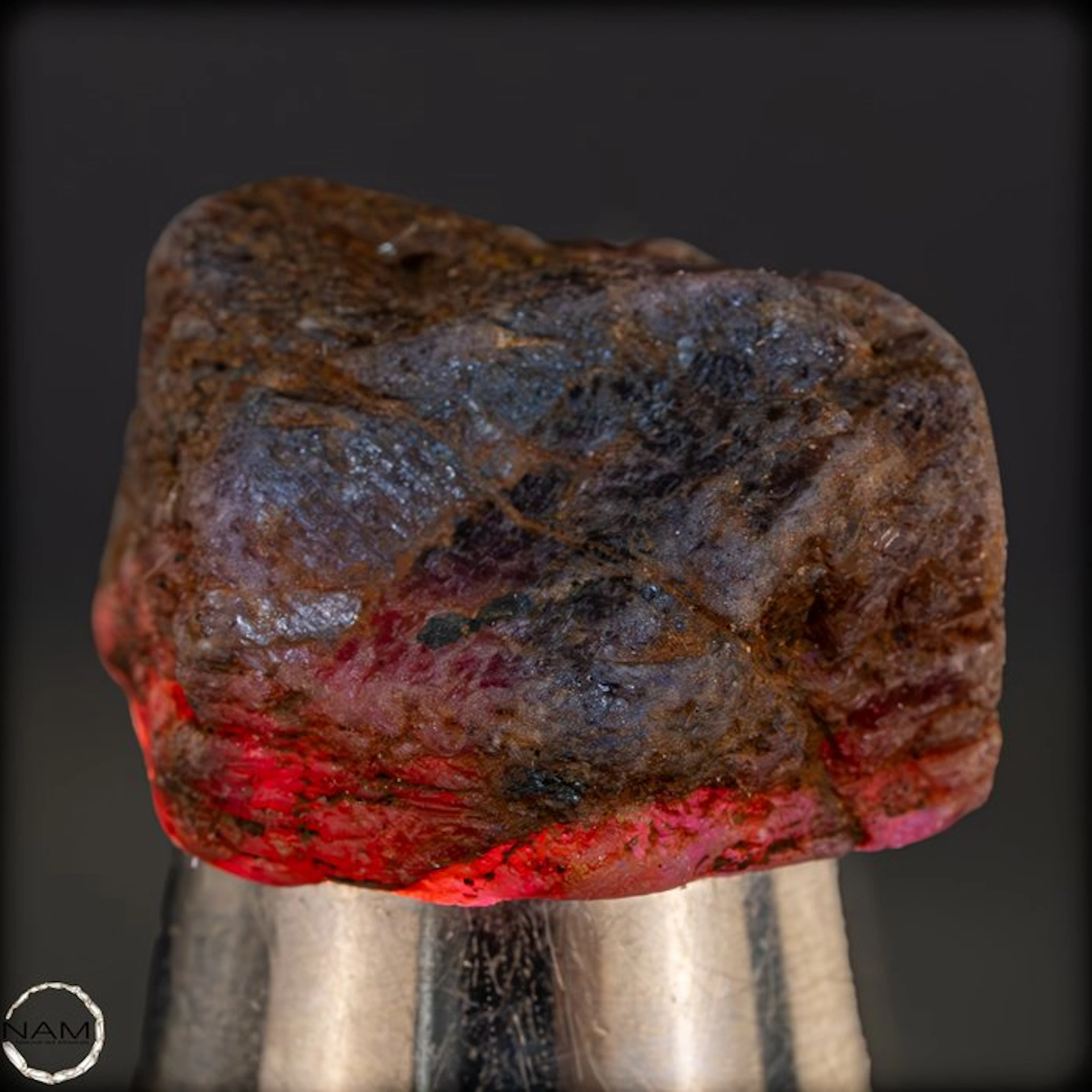 Natural trapiche ruby rough stone – rare star-shaped...