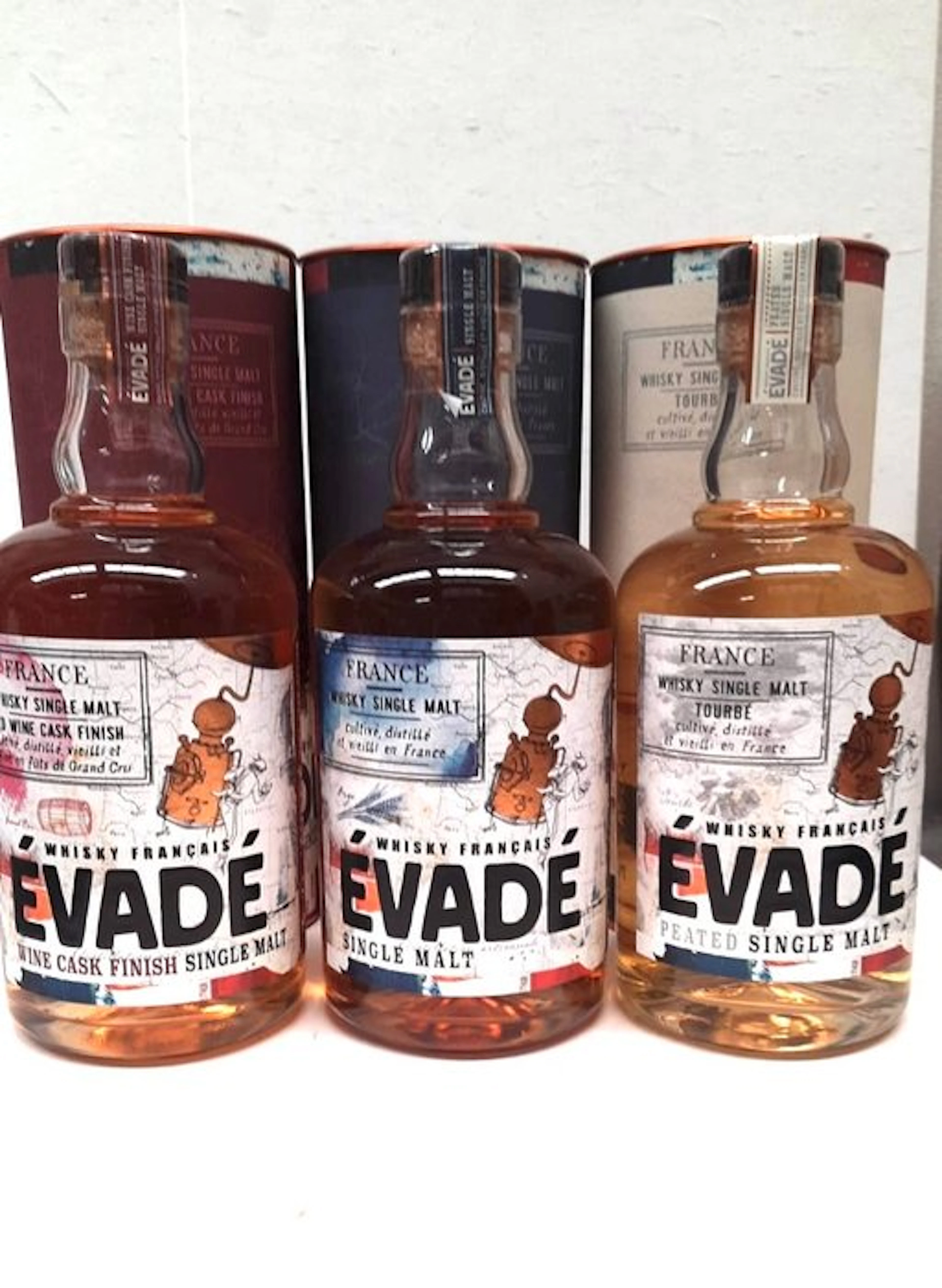 Évadé - Wine Cask, Single Malt & Peated - 70cl - 3 bottles