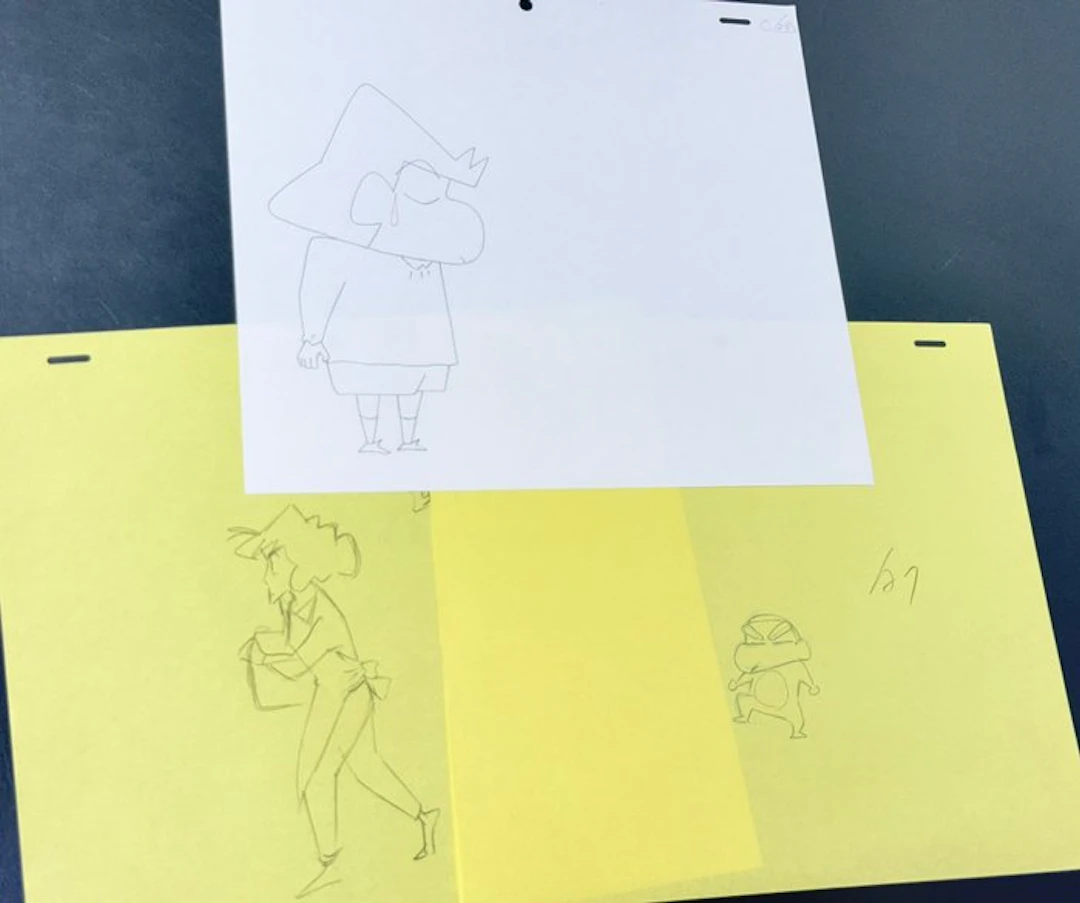 Studio Usui - 3 x Original Animation Drawings of Misae