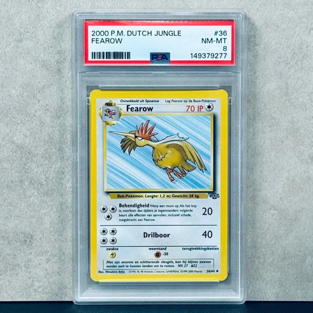 Pokémon Graded card - Fearow #36 2000 P.M. DUTCH JUNGLE - Pokémon - PSA 8