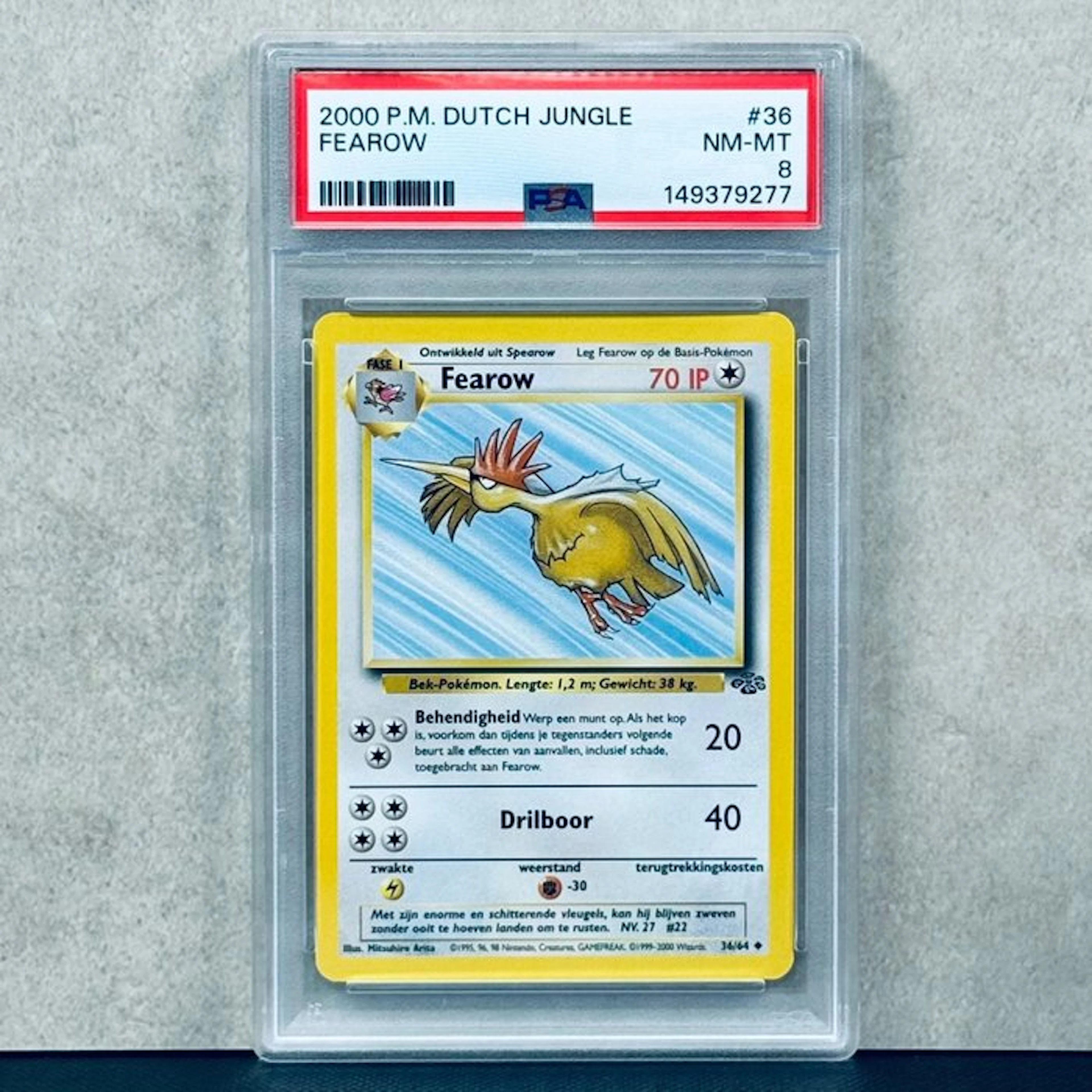 Pokémon Graded card - Fearow #36 2000 P.M. DUTCH JUNGLE - Pokémon - PSA 8