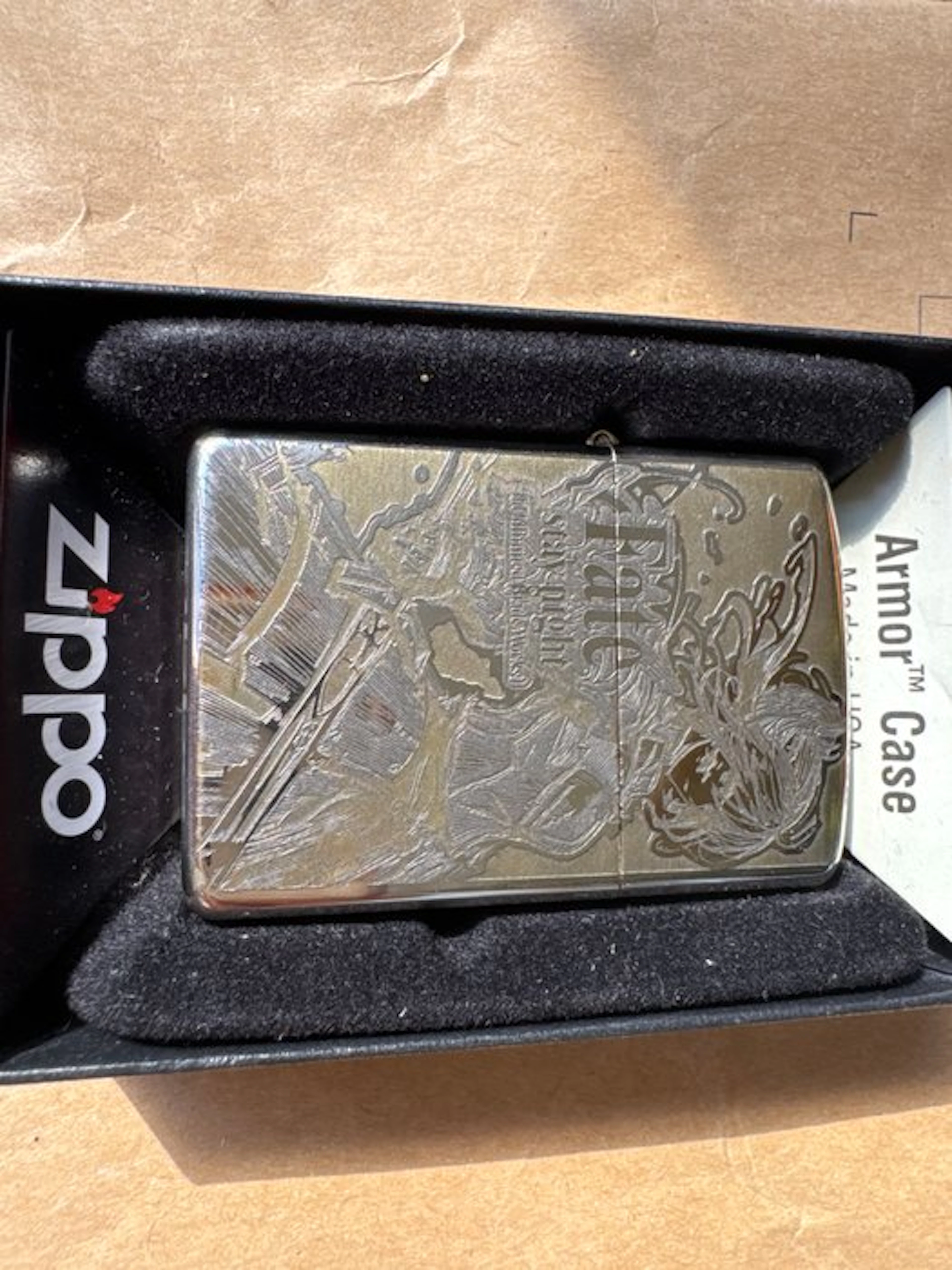 Zippo - Armor Case - Lighter - Steel (stainless), Gilt