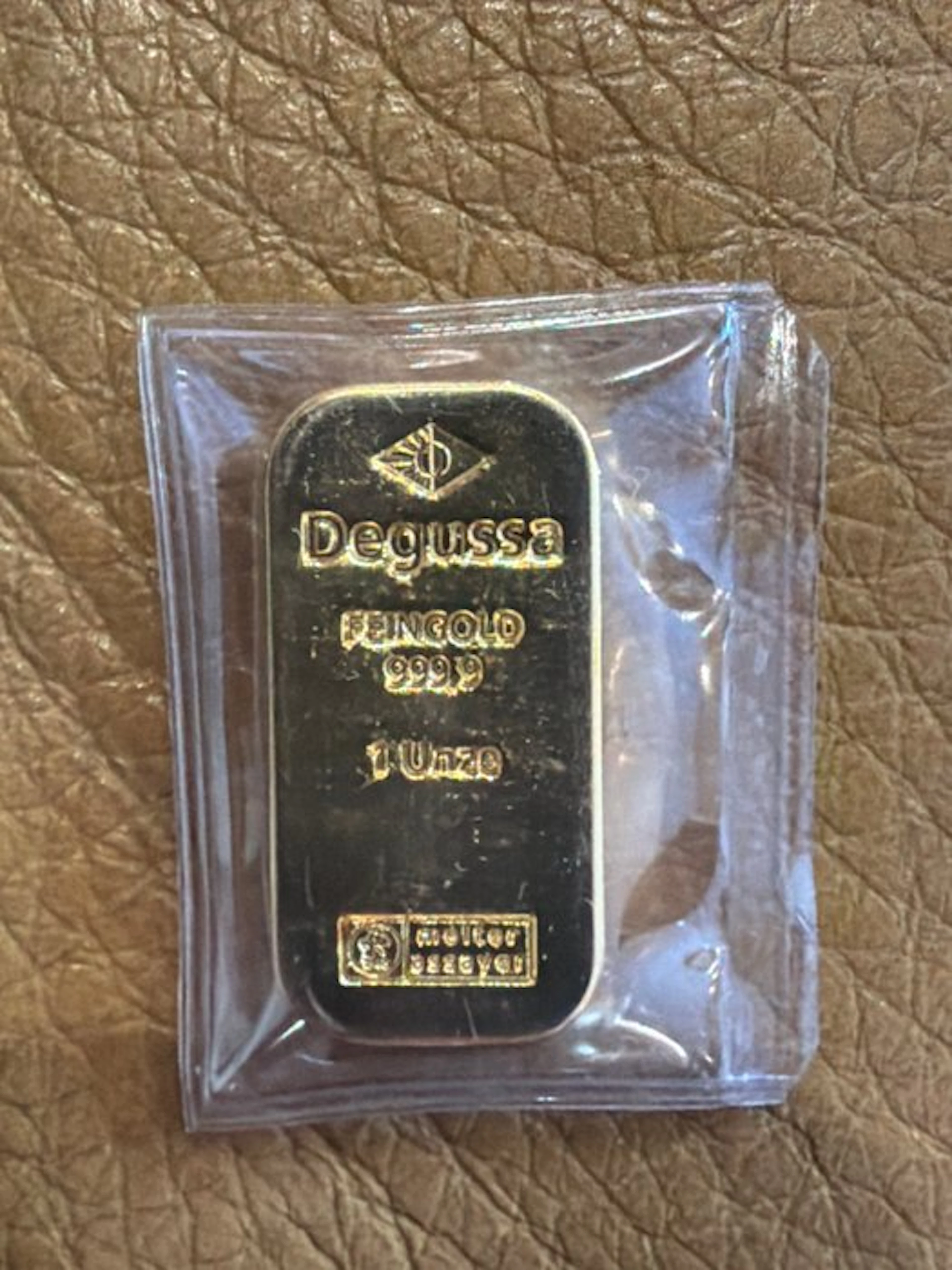 1 Troy Ounce - Gold .999 - Degussa - Sargbarren
