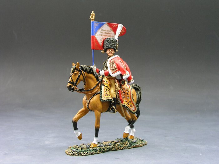Figurine Chasseur à Cheval – Premier Empire – Bauduin – Cavalerie Française – 20 Cm