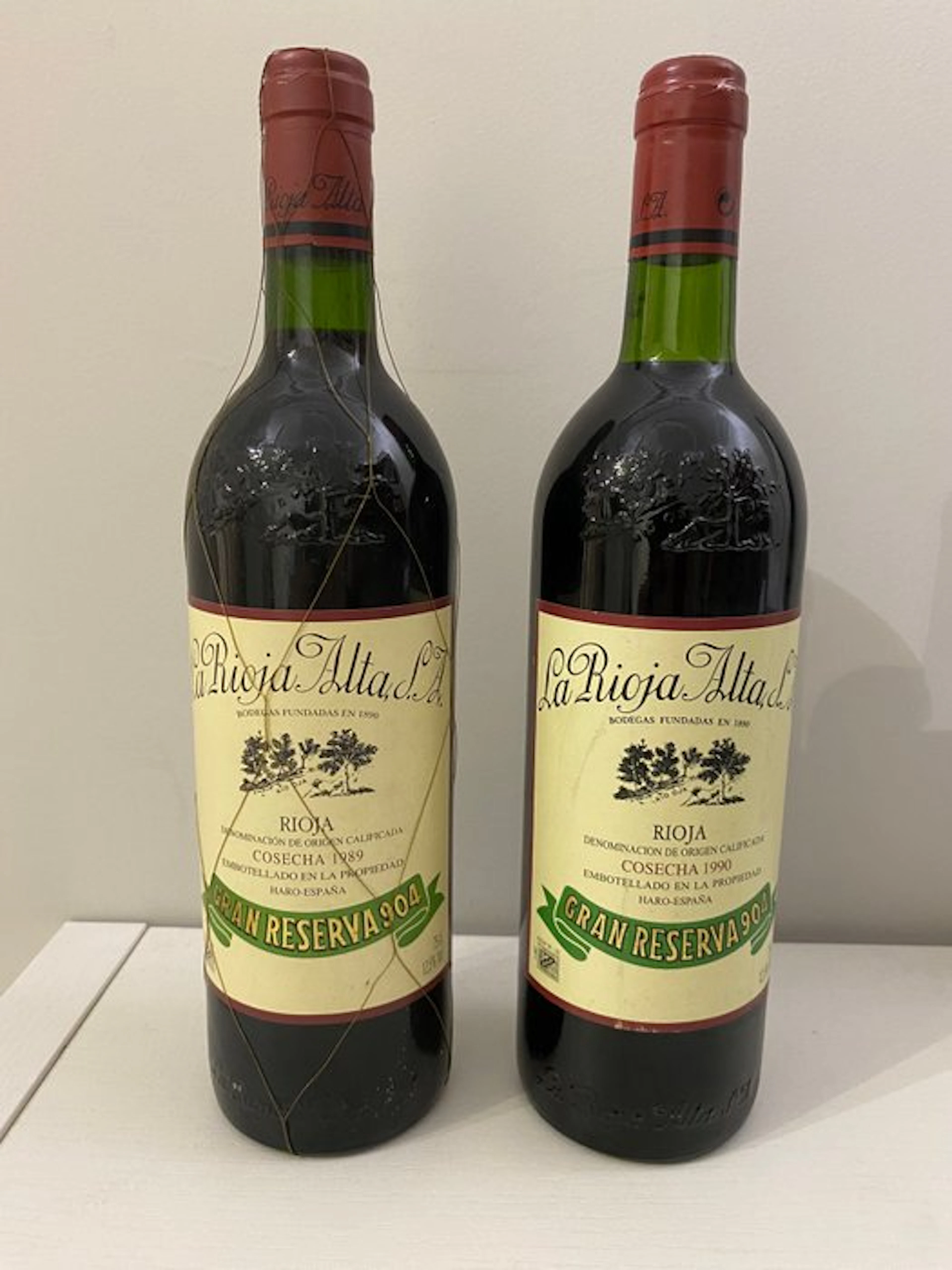 1989 & 1990 La Rioja Alta, 904 - Rioja Gran Reserva - 2 Bottles (0.75L)