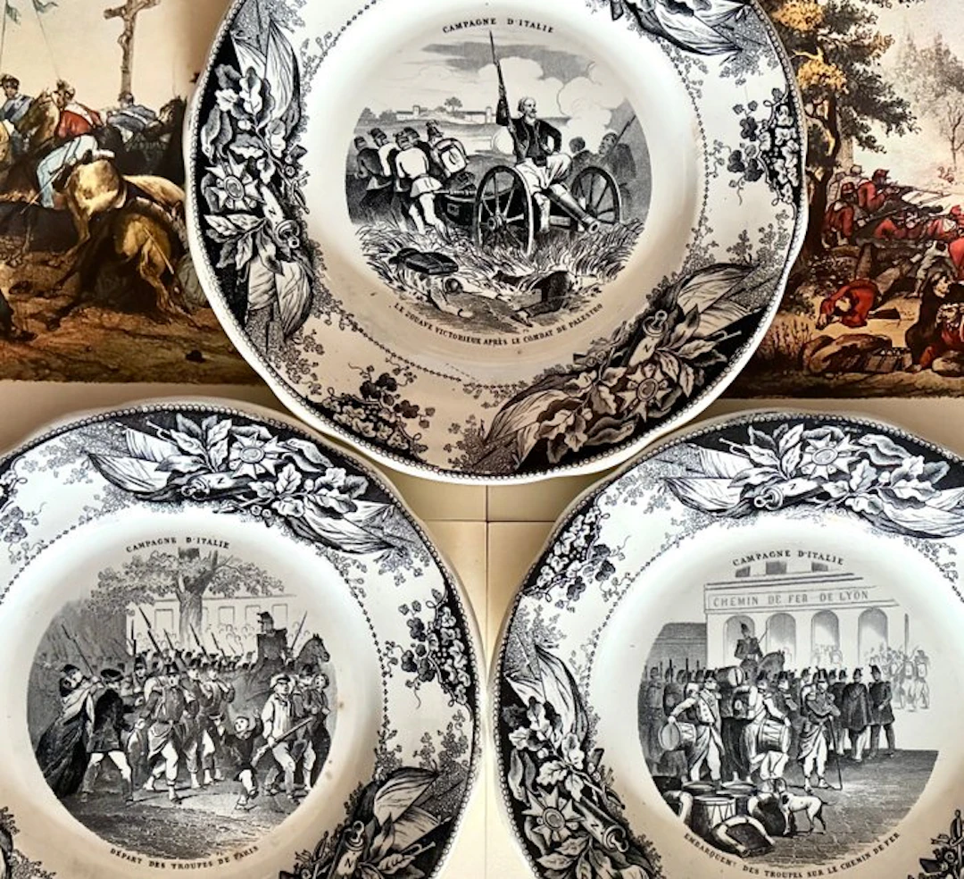 France-Italy - 3 plates from the Italian Campaign
