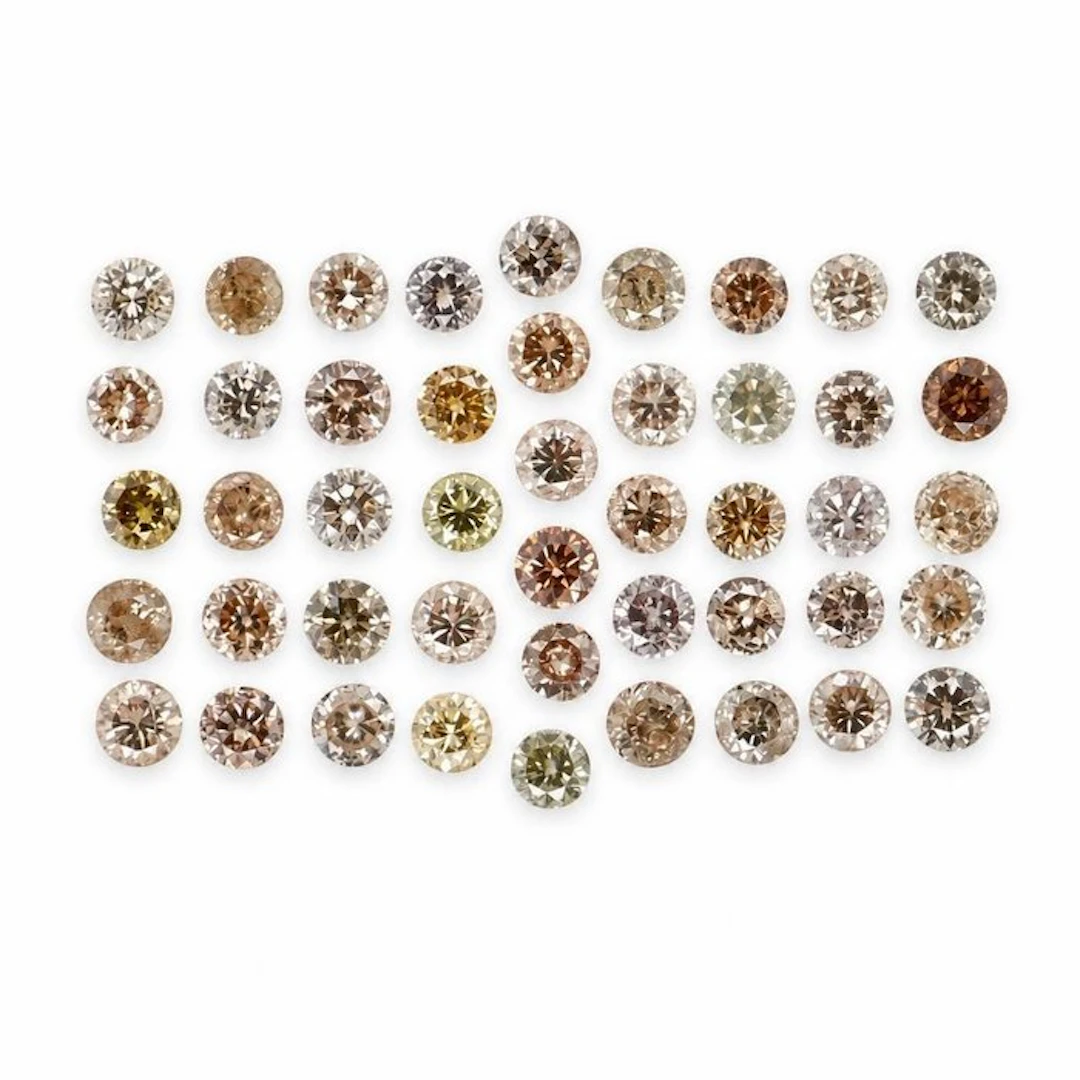 No reserve price - 46 pcs Diamond (Natural) - 1.07 ct - Round - VS1