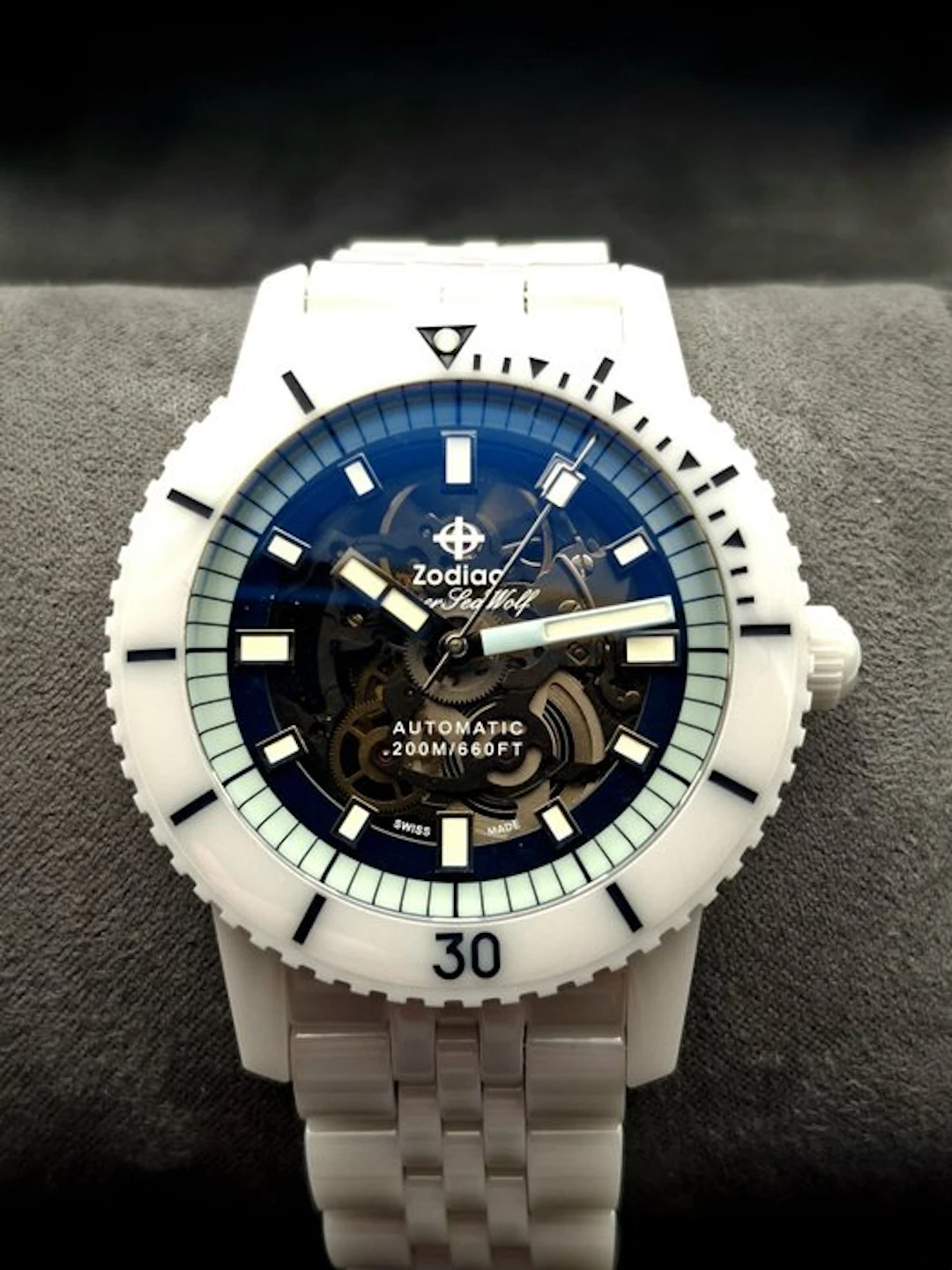 Zodiac - Super Sea Wolf Ceramic Skeleton - No reserve...