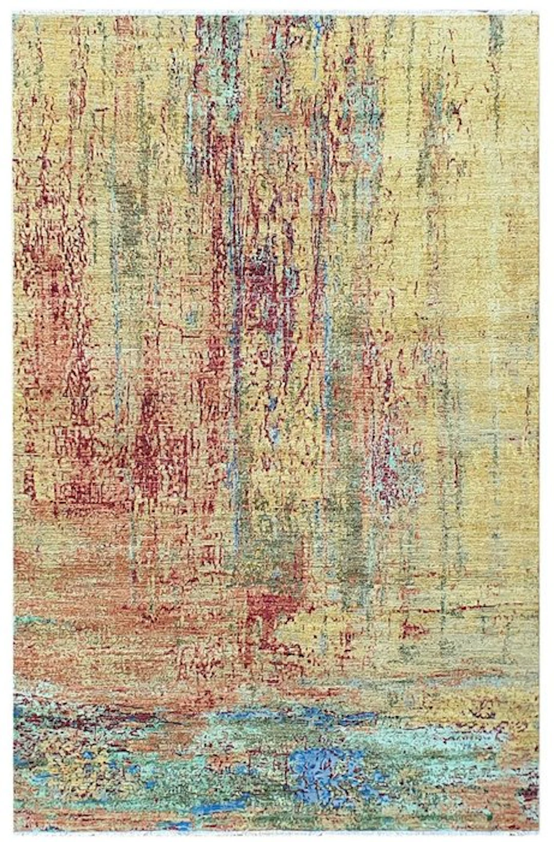 Designer silk rug - Rug - 305 cm - 197 cm - Hand-knotted - Very fine