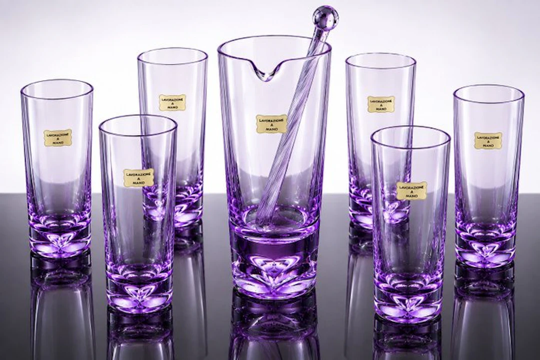 Sergio Asti - Drinking service - Alexandrite Crystal