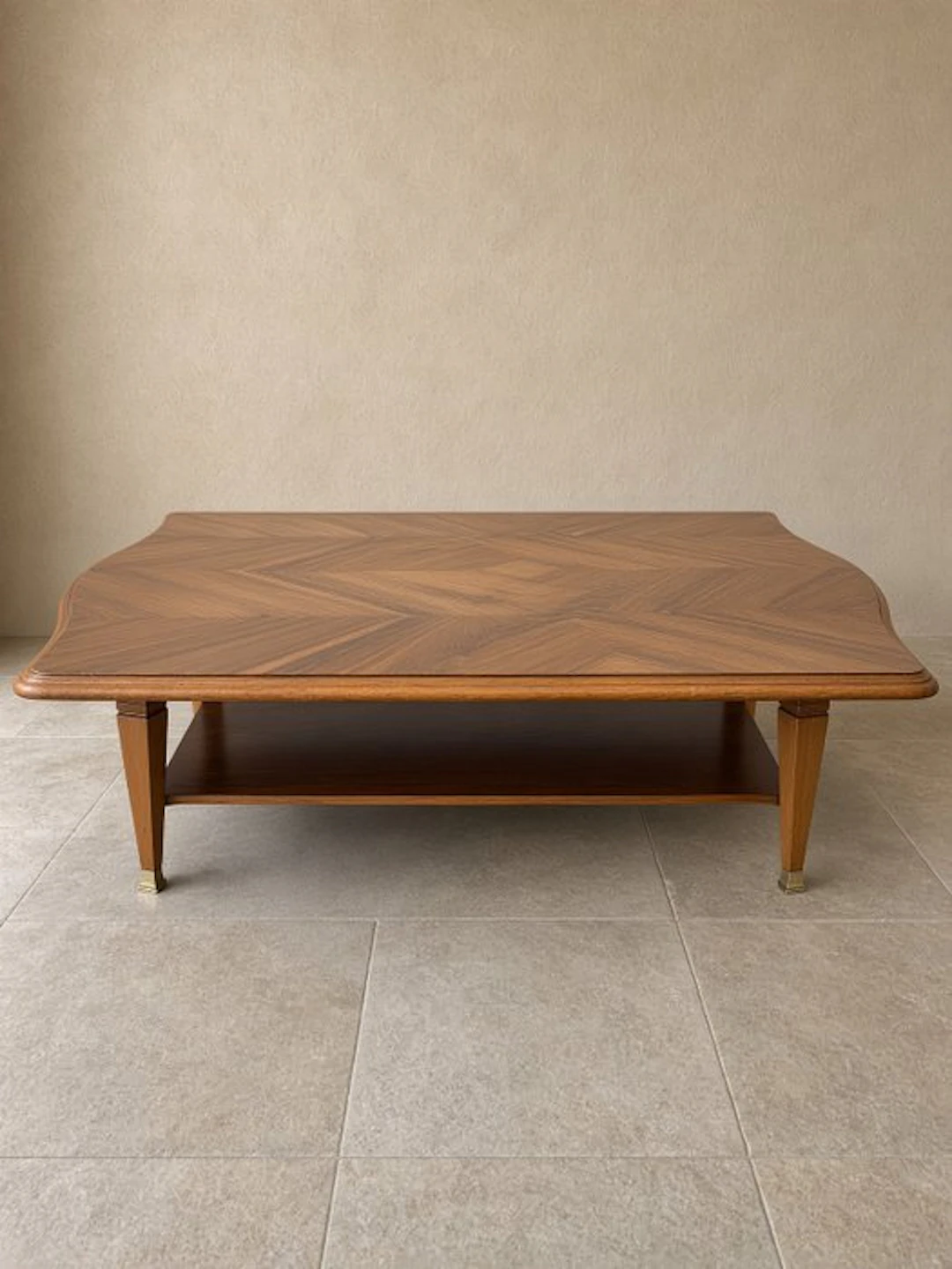 Table - Italian Neoclassical Style Inlaid Walnut Coffee Table - Walnut