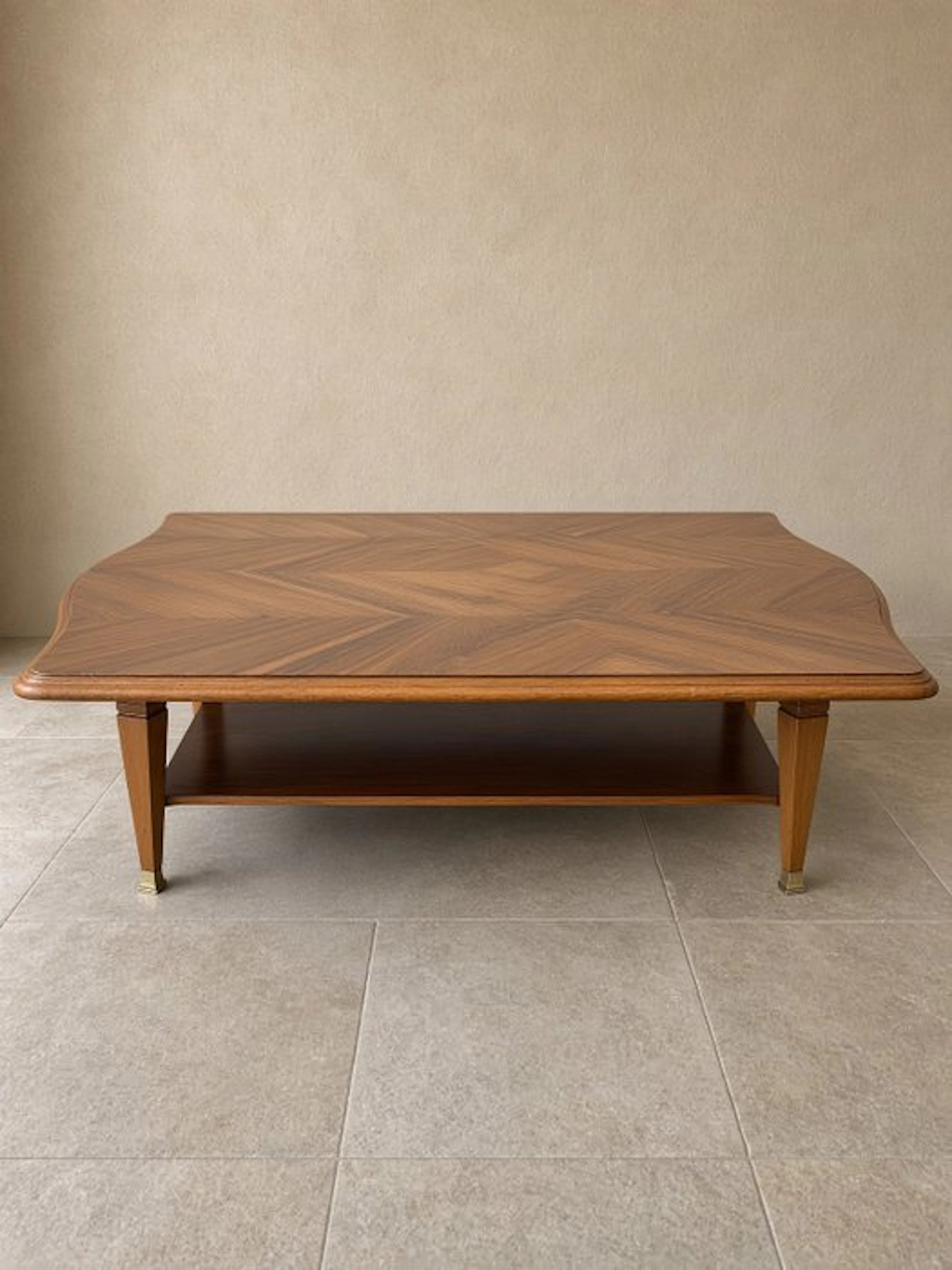 Table - Italian Neoclassical Style Inlaid Walnut Coffee Table - Walnut