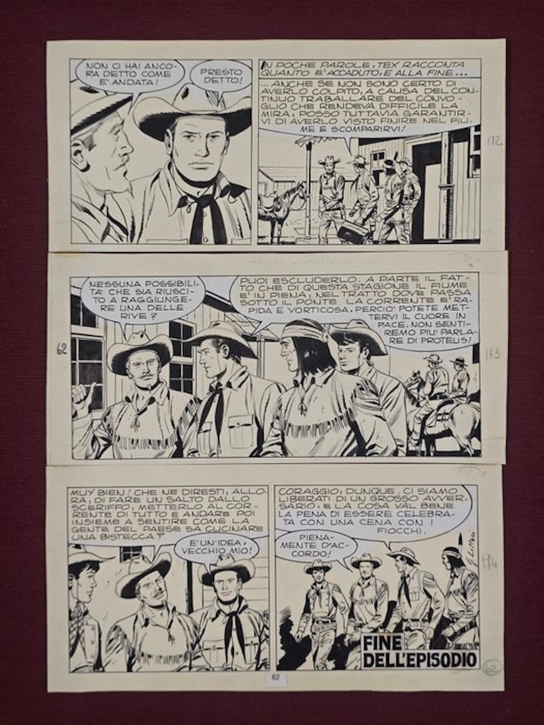 Guglielmo, Letteri - 1 Original page - Tex - Fine Episodio