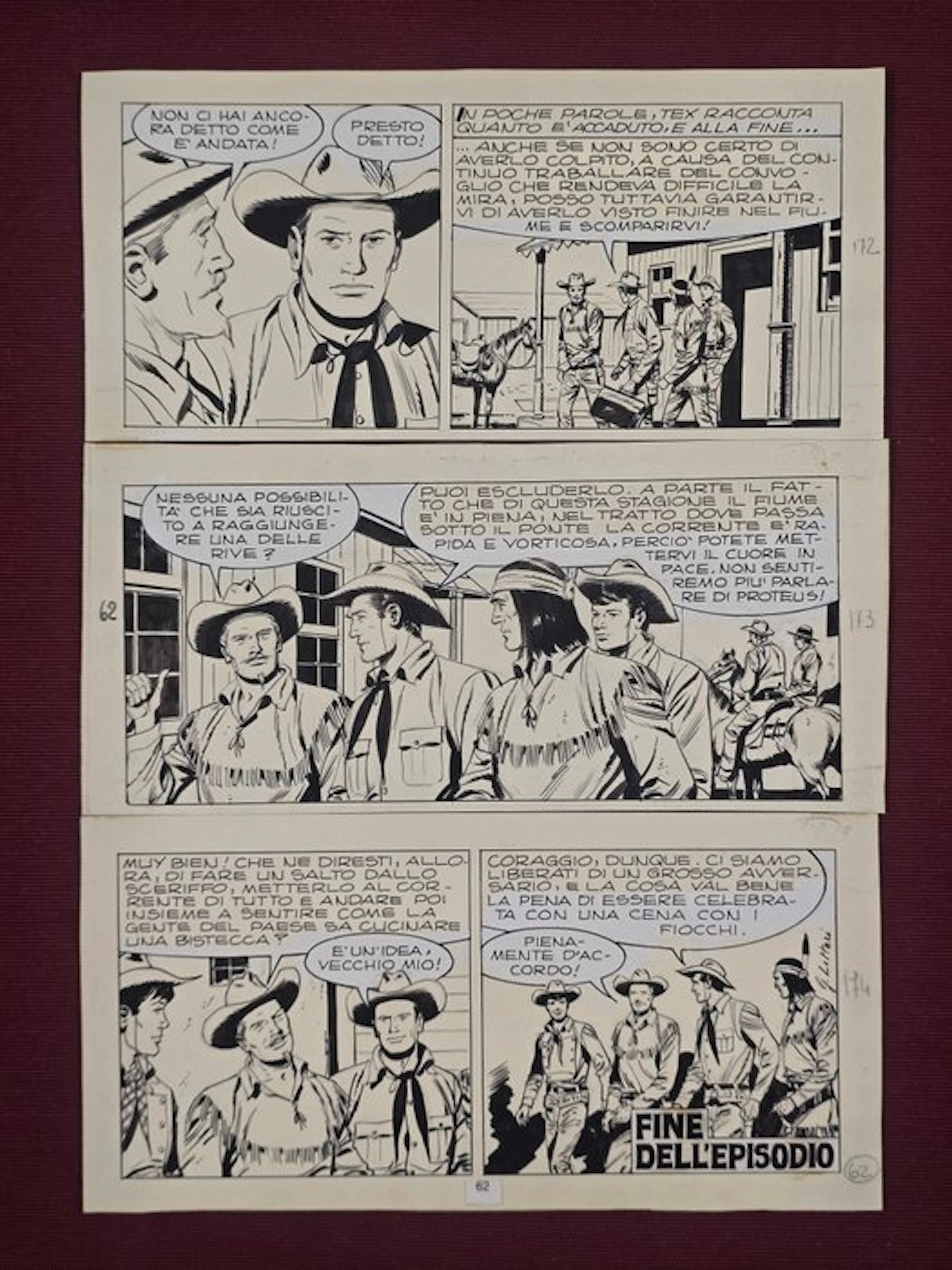 Guglielmo, Letteri - 1 Original page - Tex - Fine Episodio