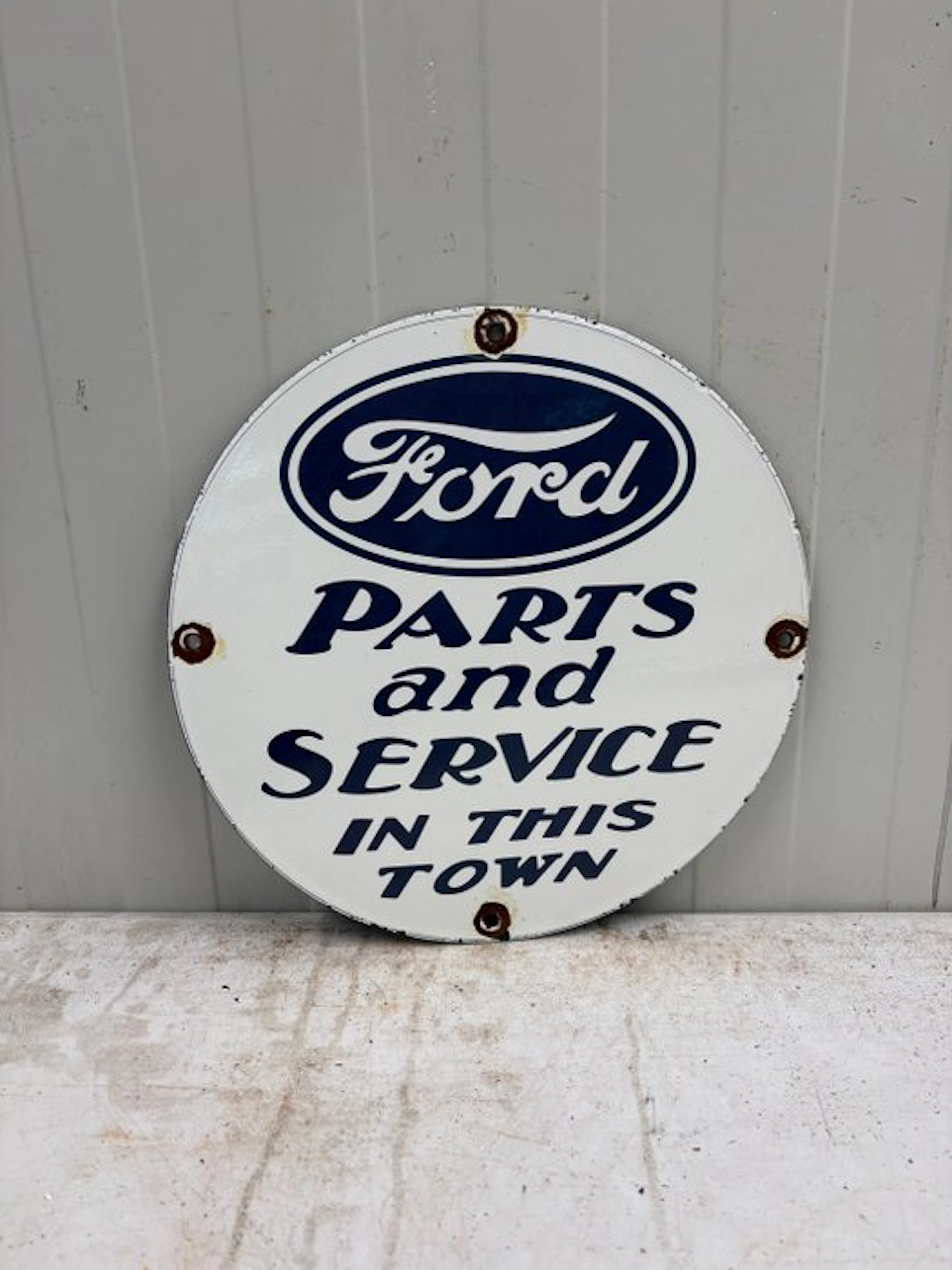 Ford Parts and Service – Rond Emaille Automobilia...