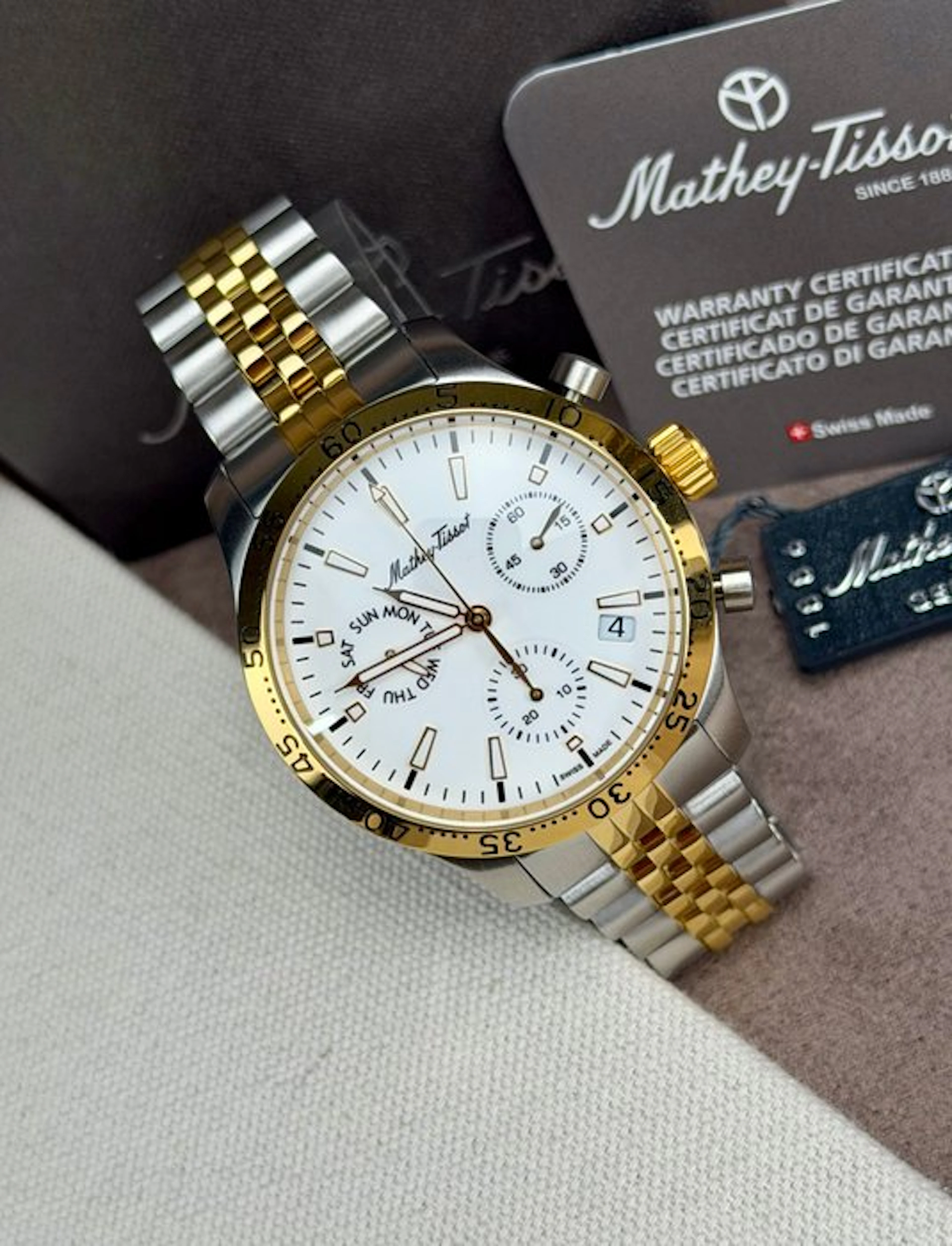 Mathey-Tissot - Type 22 Chronograph Date White Two/Tone...
