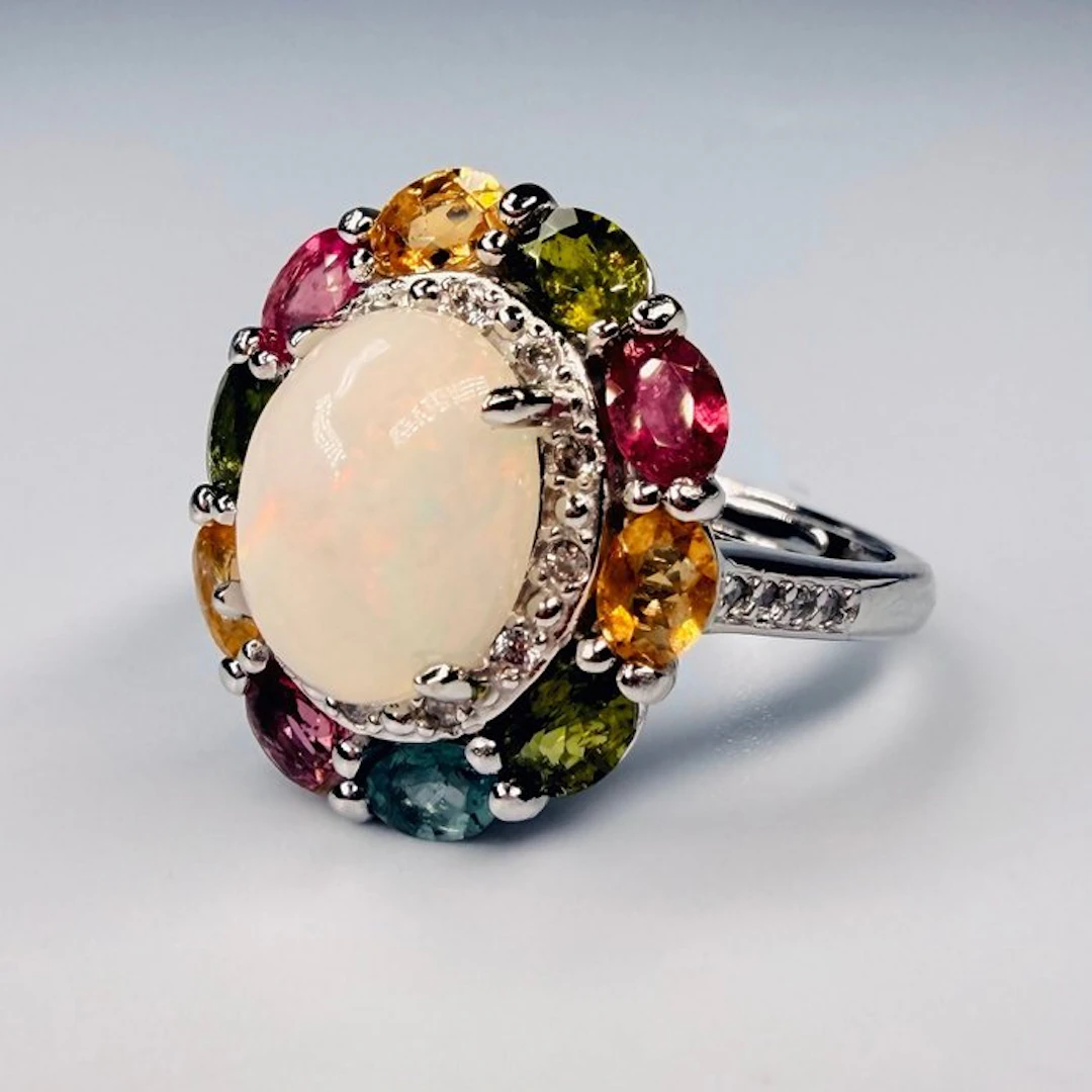 No reserve price - Ring 18K Gold Plated 925 Sterling...