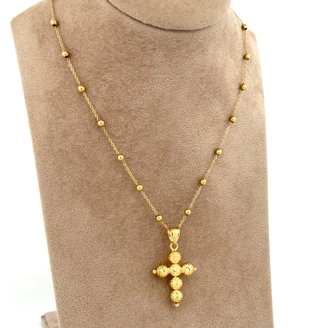 No reserve price - Necklace - 18 kt. Yellow gold - Croce