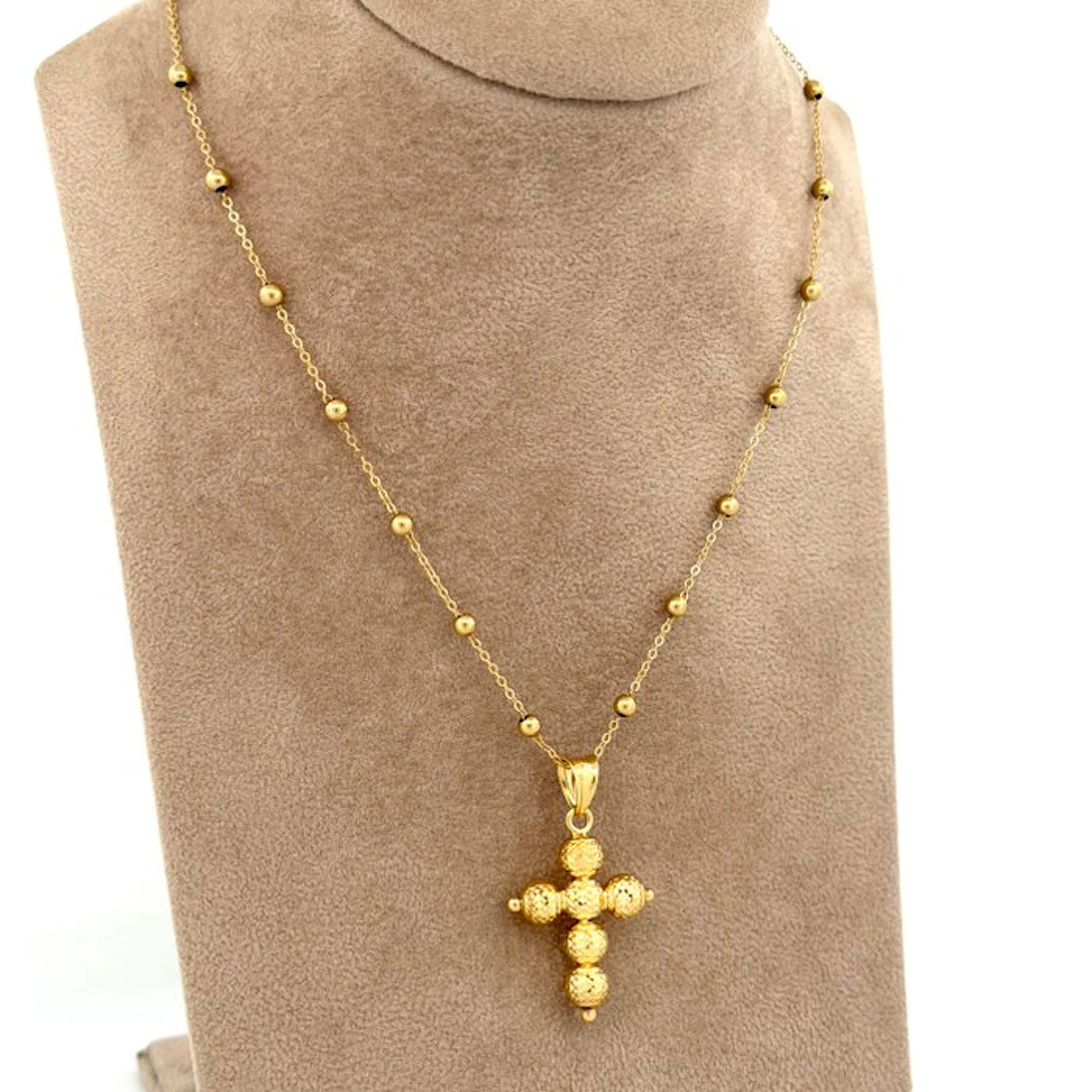 No reserve price - Necklace - 18 kt. Yellow gold - Croce