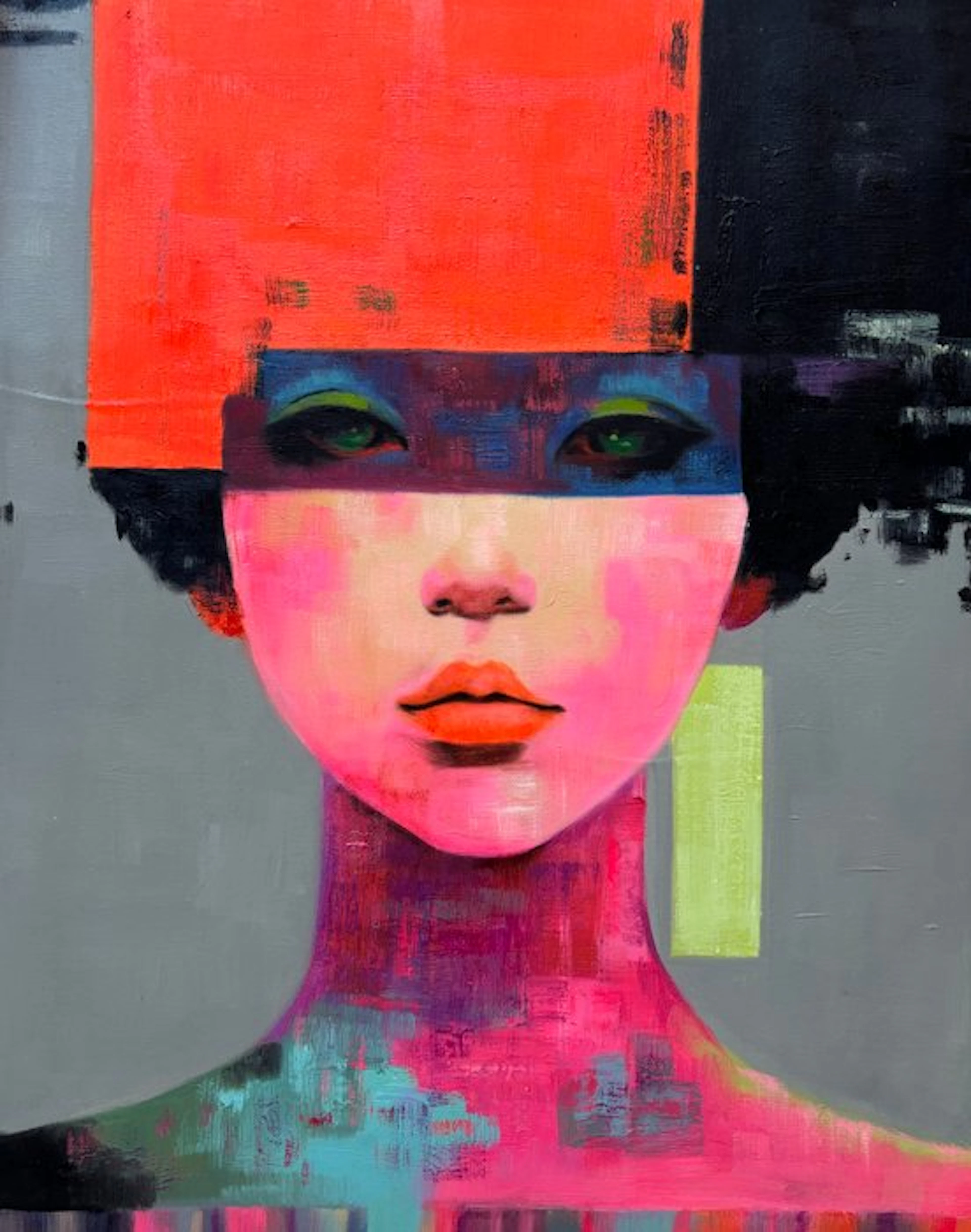 Irene Caligo (1979) - Maschera di neon rossa